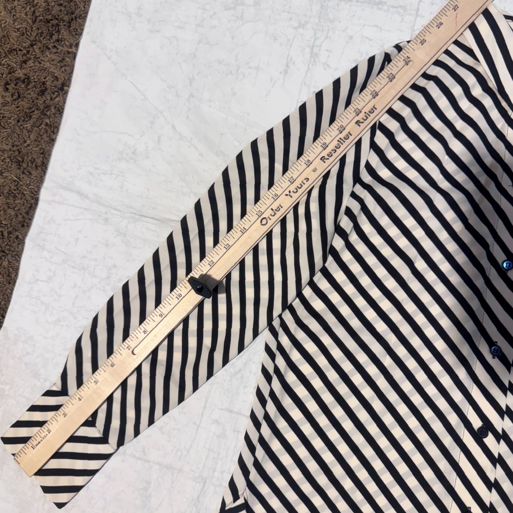 H&M H&M Shirt Women’s Black & White Stripe Button Down Long Sleeve XS Button-Up Casual Workwear Travel Spring Fall Winter Size XS / US 0-2 / IT 36-38 - 5 Thumbnail
