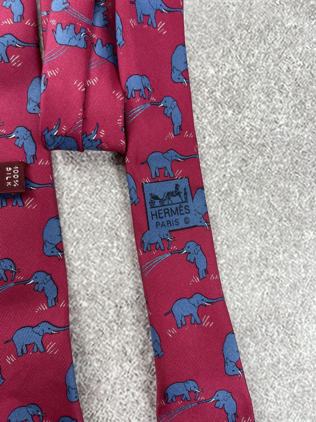 Hermes × Vintage Vintage Hermes Paris Printed Silk Tie Size ONE SIZE - 8 Thumbnail