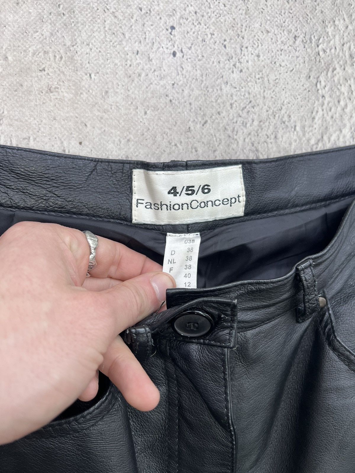 Designer × Leather VINTAGE CASUAL BALENCIAGA STYLE LEATHER PANTS MOTO RACING Size US 30 / EU 46 - 7 Thumbnail