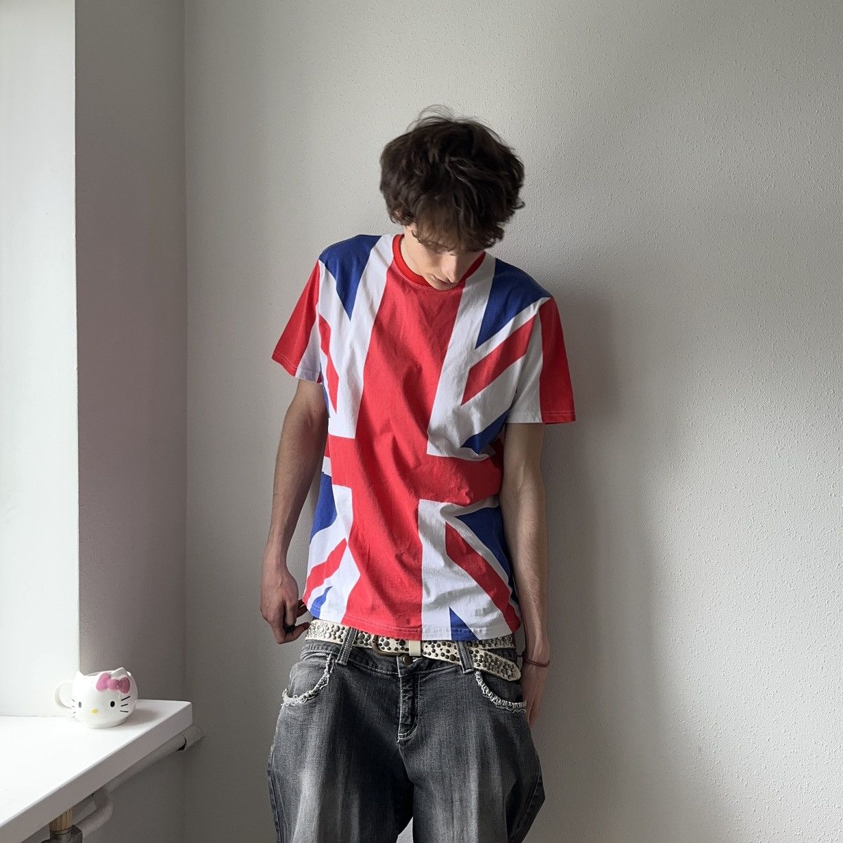 Hysteric Glamour × Undercover 00s British London Flag Chrome Style All Over Print T Shirt Size US XL / EU 56 / 4 - 4 Thumbnail