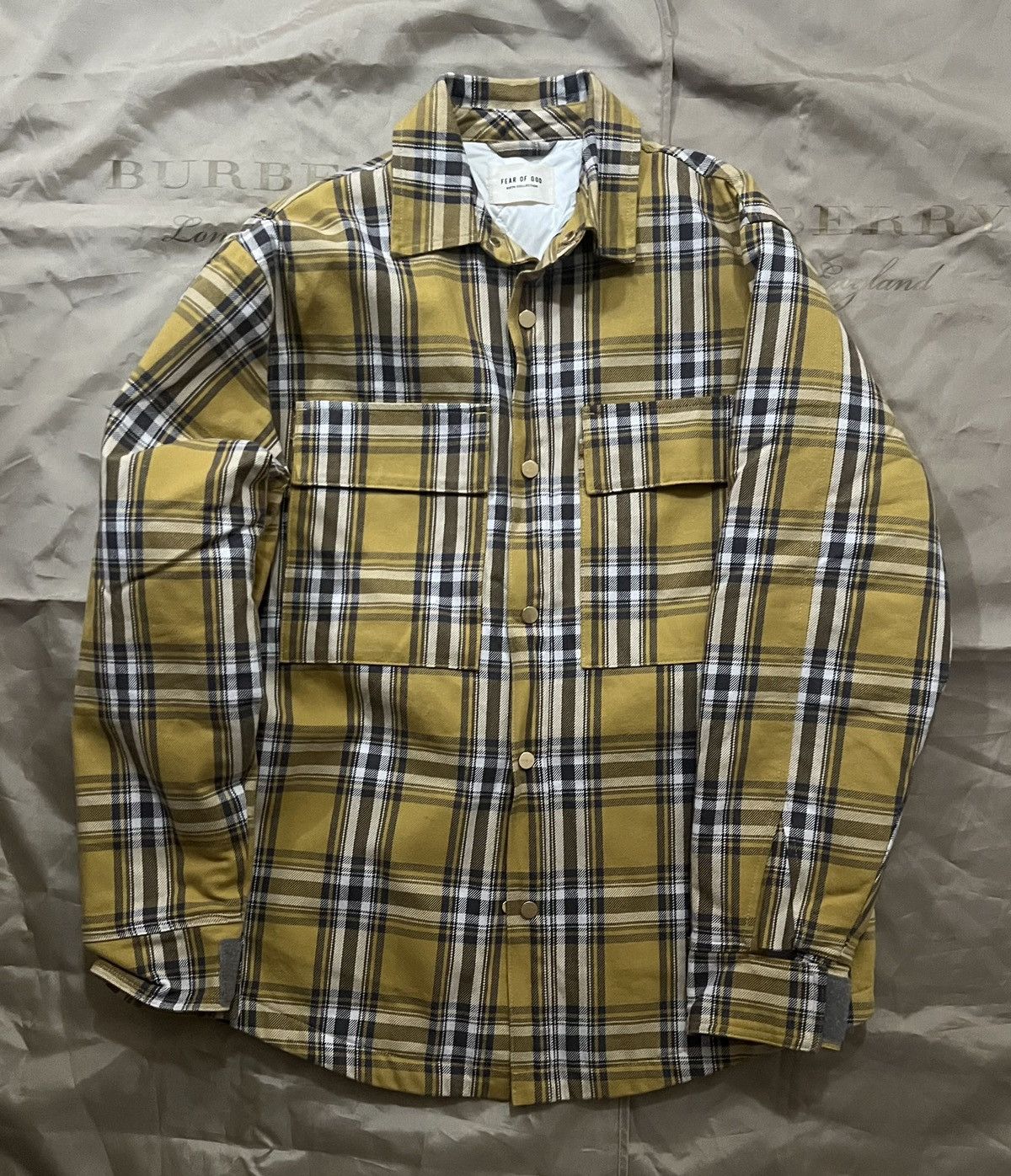 Fear of god plaid coat sale