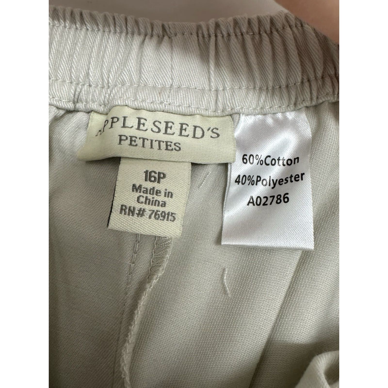 Vintage Appleseed's Womens Pants Petite 16 Stone Elastic Waist Pull On Size 38" / US 16 / IT 52 - 3 Thumbnail