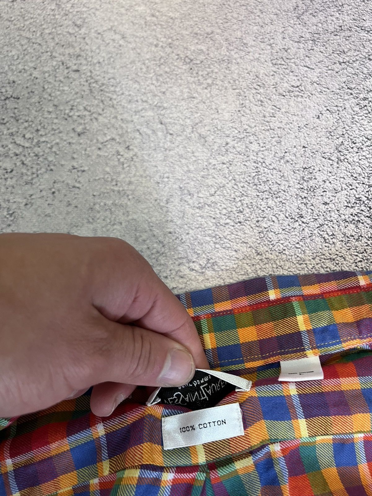 Yves Saint Laurent YSL Yves Saint Laurent Mens L Plaid Shirt Vintage Hong Kong Size US L / EU 52-54 / 3 - 13 Thumbnail