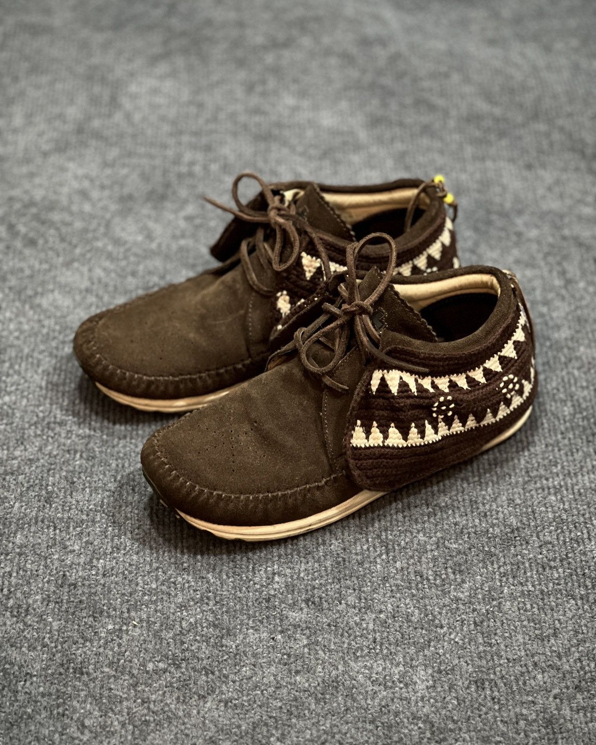 Visvim VISVIM FBT SS04 CROCHET BROWN SUEDE BEADED SNEAKERS Size US 8.5 / EU 41-42 - 3 Thumbnail
