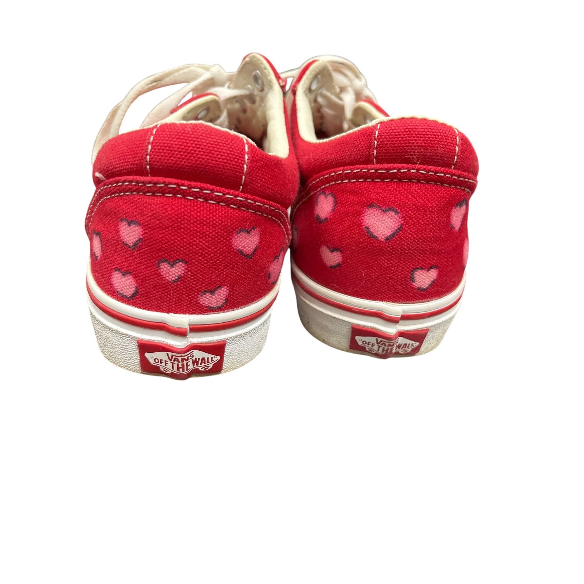 Vans Vans Off The Walls mens red heart graph low top sneakers sz Size US 8.5 / EU 41-42 - 11 Thumbnail