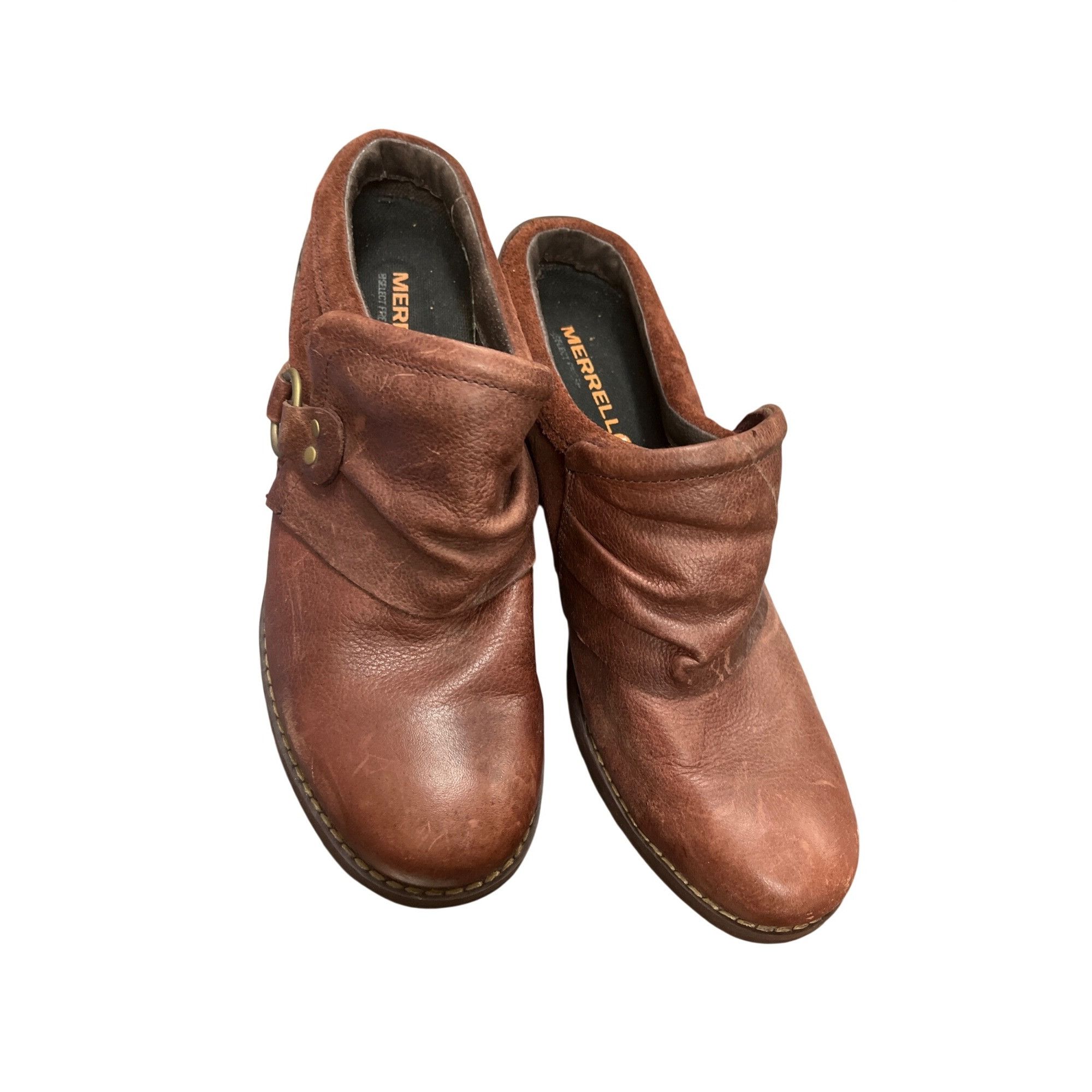 Merrell Merrell Chocolate wms brown leather mules clogs shoes sz 8 S Size US 8 / IT 38 - 17 Thumbnail