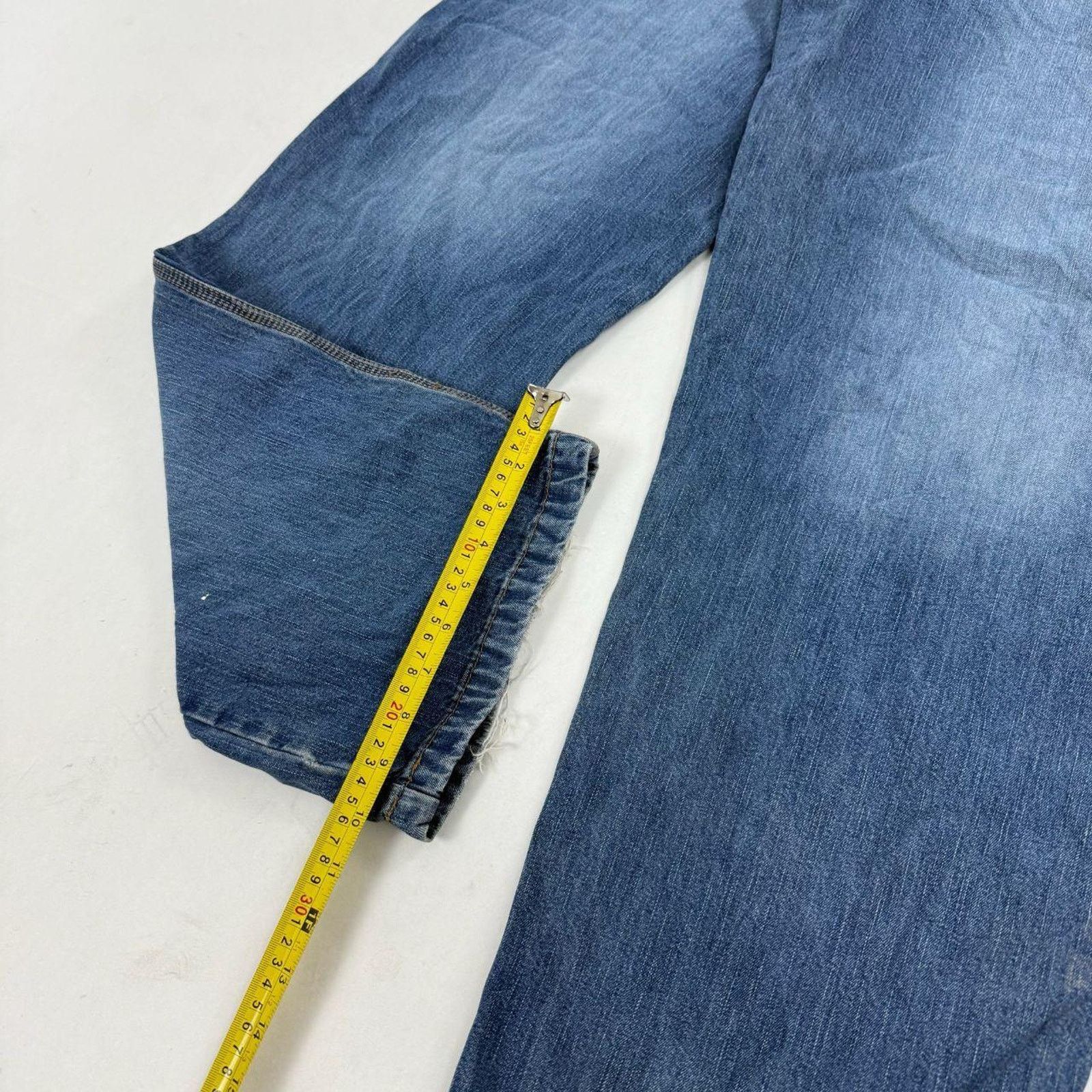 Diesel × Japanese Brand × Vintage Vintage y2k archive faded stonewash baggy cyber rare jeans Size US 34 / EU 50 - 4 Thumbnail