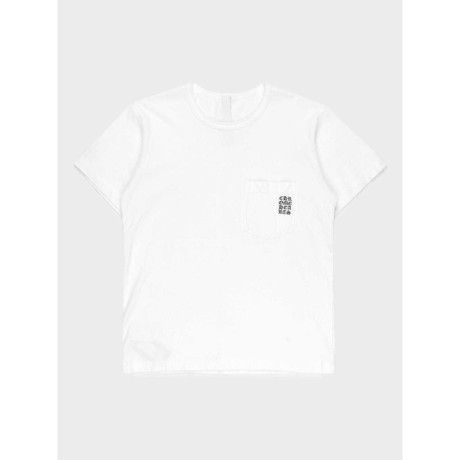 image of Chrome Hearts Pocket T-Shirt in White, Men's (Size Small)