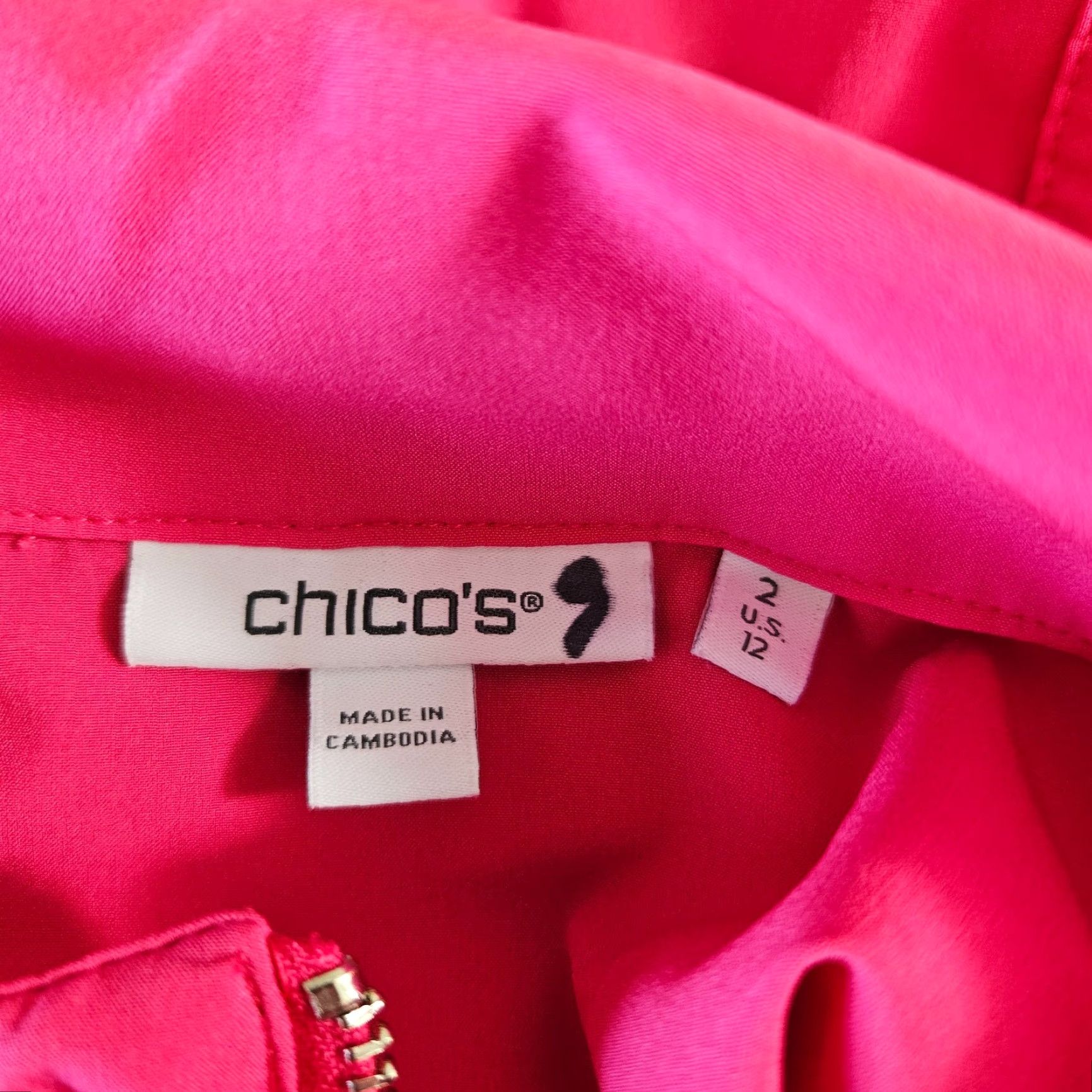 Vintage Chicos Womens Jacket Sz 12 Solid Pink Removable Hood Womens Size XL / US 12-14 / IT 48-50 - 5 Thumbnail