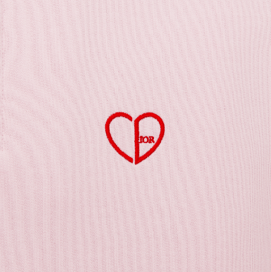 Dior o1w1db10625 CD Heart Relaxed-Fit Hoodie in Pink Size US L / EU 52-54 / 3 - 3 Thumbnail