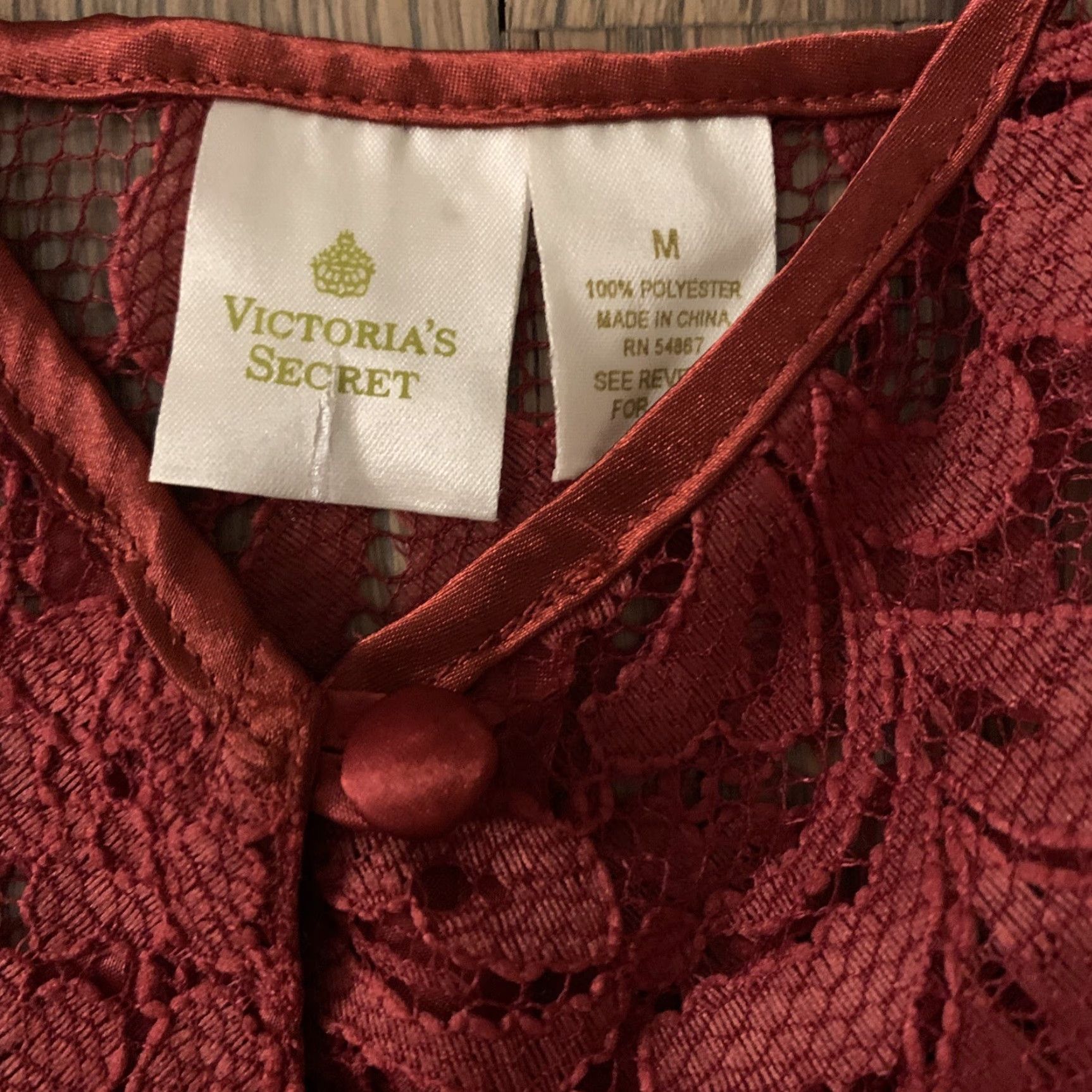 Victoria's Secret VINTAGE Victoria's Secret LACE Bikini Panty Bralette Set M RED BURGANDY Sexy NSFW NWOT Size ONE SIZE - 2 Thumbnail