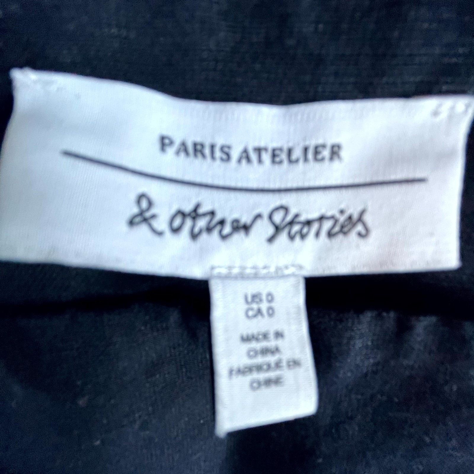 & Other Stories & Other Stories Mini Dress Womens 0 Black Linen LBD Summery Size XS / US 0-2 / IT 36-38 - 5 Thumbnail