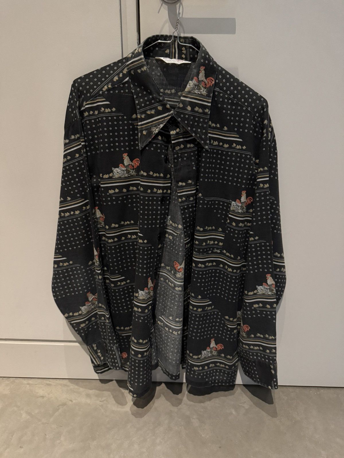 Wrangler Very fun vintage shirt with chicken print graphic Size US XL / EU 56 / 4 - 6 Thumbnail