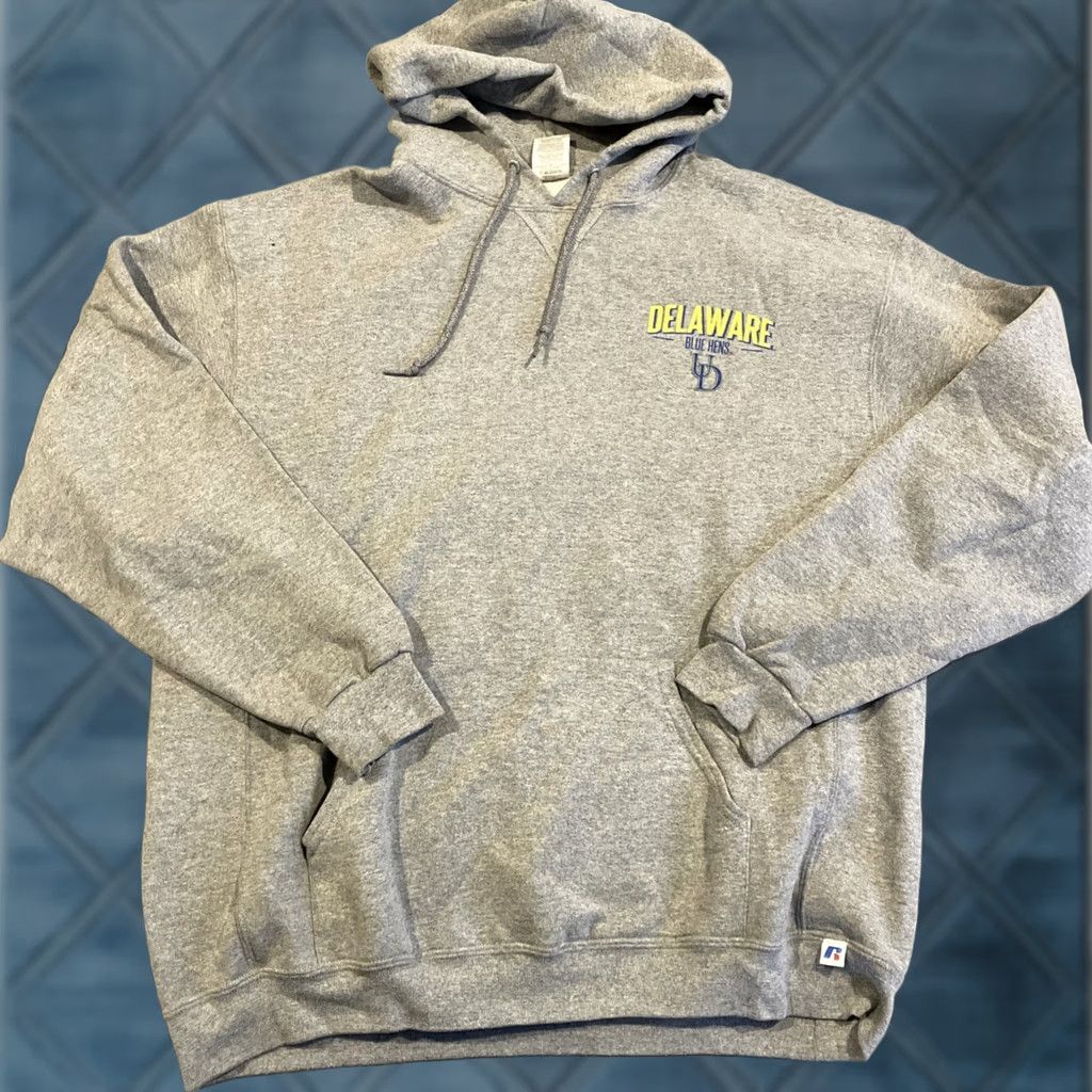 Russell Athletic VINTAGE Russell Athletic UNIVERSITY OF DELAWARE Hoodie Men's XL Gray Pullover Size US XL / EU 56 / 4 - 1 Thumbnail