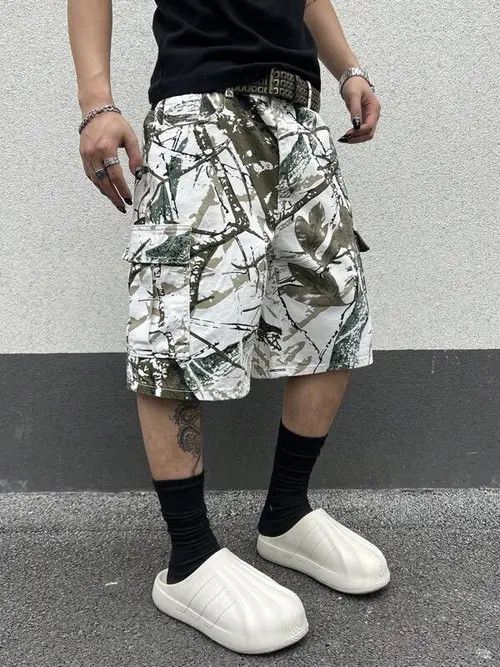 Japanese Brand VINTAGE RETRO 90s drip street shorts jorts Size US 30 / EU 46 - 3 Thumbnail