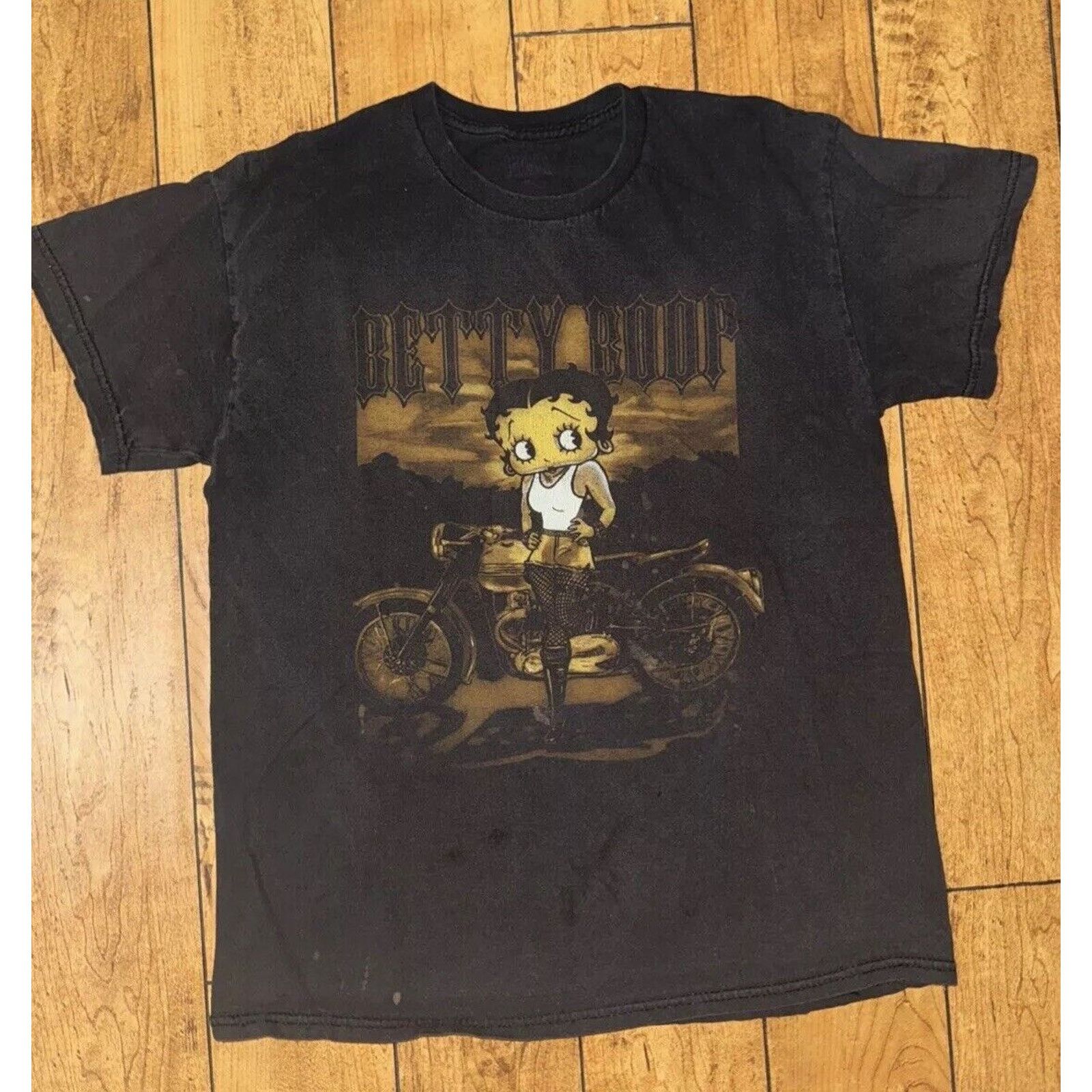 Rap Tees × Vintage Betty Boop Harley T-Shirt Black Med 19x24.5 Size US M / EU 48-50 / 2 - 1 Thumbnail