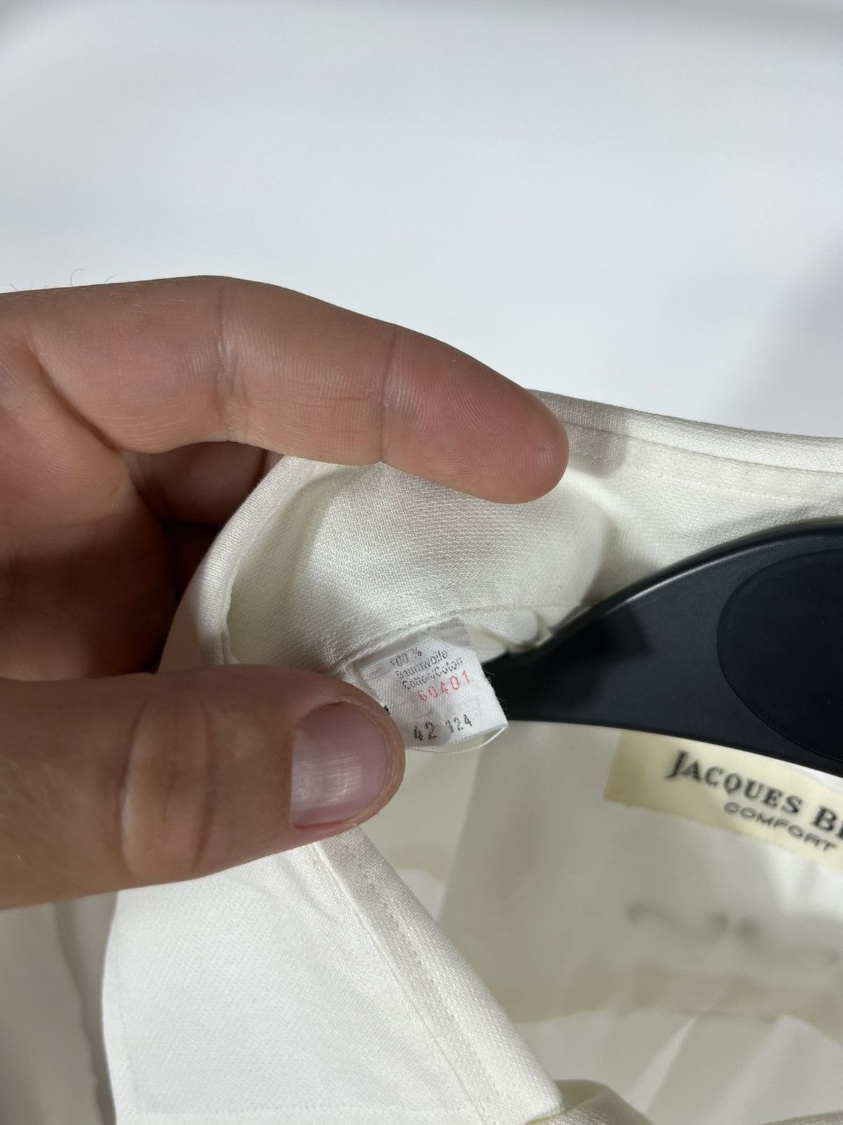 Other Jacques Britt Comfort White Cotton Dress Shirt Size 42 Size US L / EU 52-54 / 3 - 8 Thumbnail