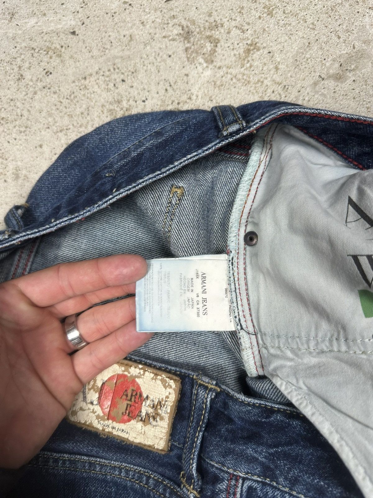 Giorgio Armani Vintage 2000s Armani Jeans Japan Selvedge Denim Pants Size US 34 / EU 50 - 18 Thumbnail