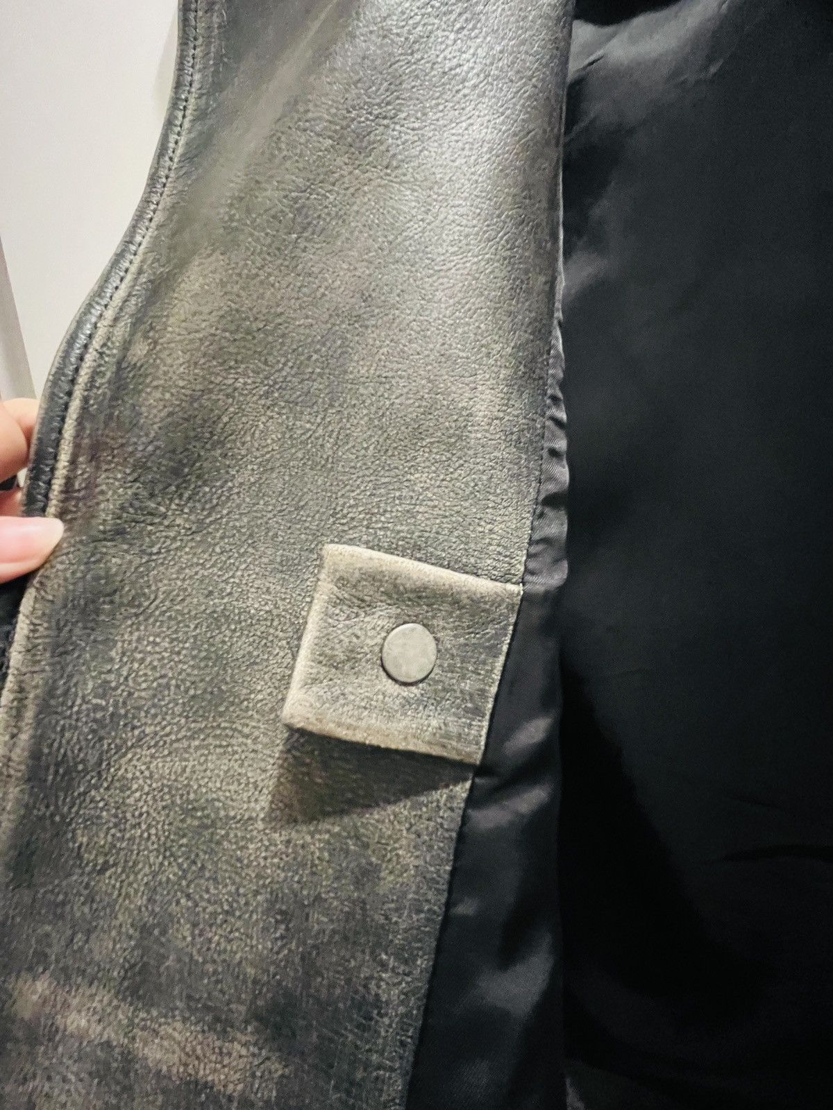 Acne Studios Acne Studios Faded-Effect leather jacket-black Size XS / US 0-2 / IT 36-38 - 11 Thumbnail