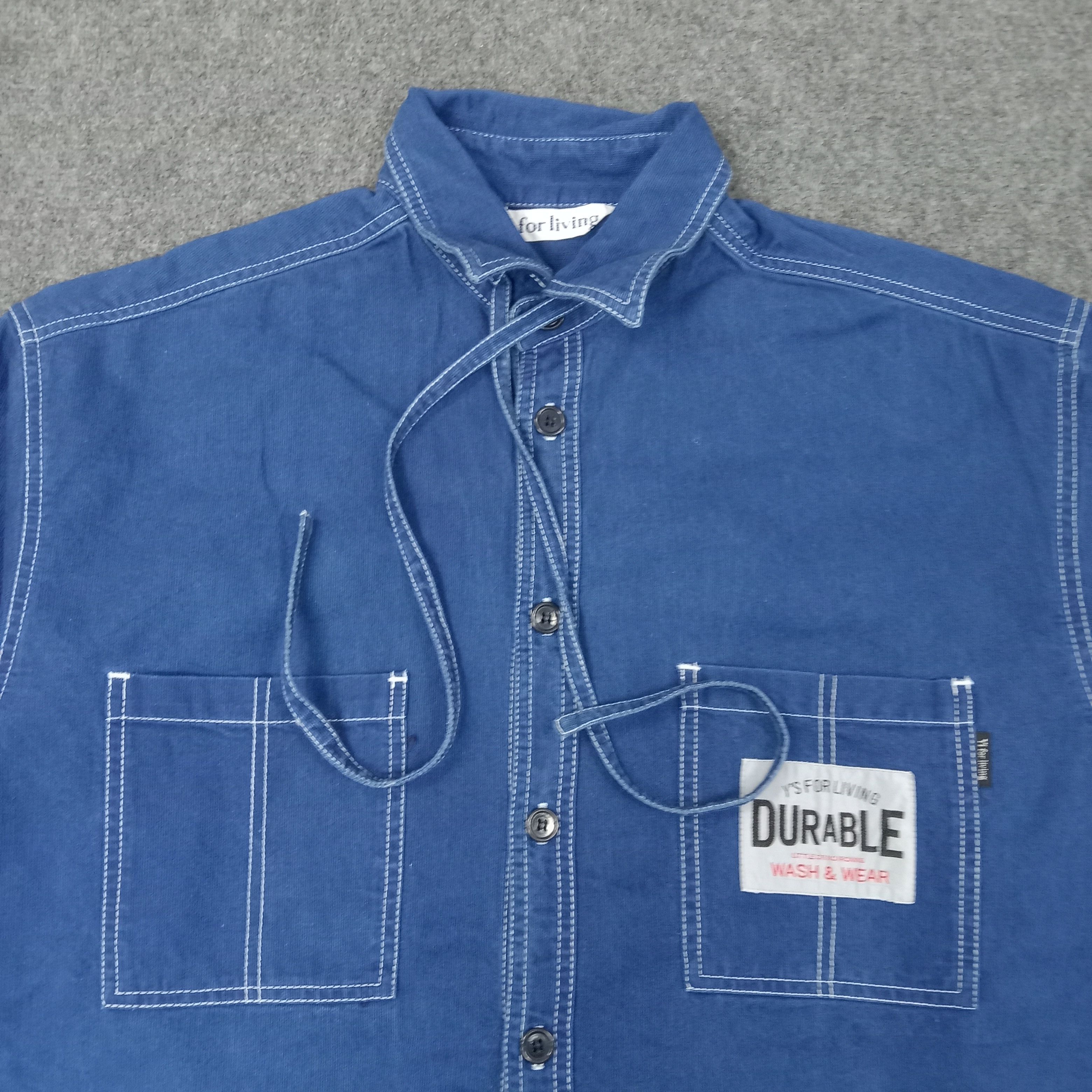 Yohji Yamamoto Y's For Living by Yohji Yamamoto Denim Jacket C248N22 Size US XL / EU 56 / 4 - 2 Thumbnail