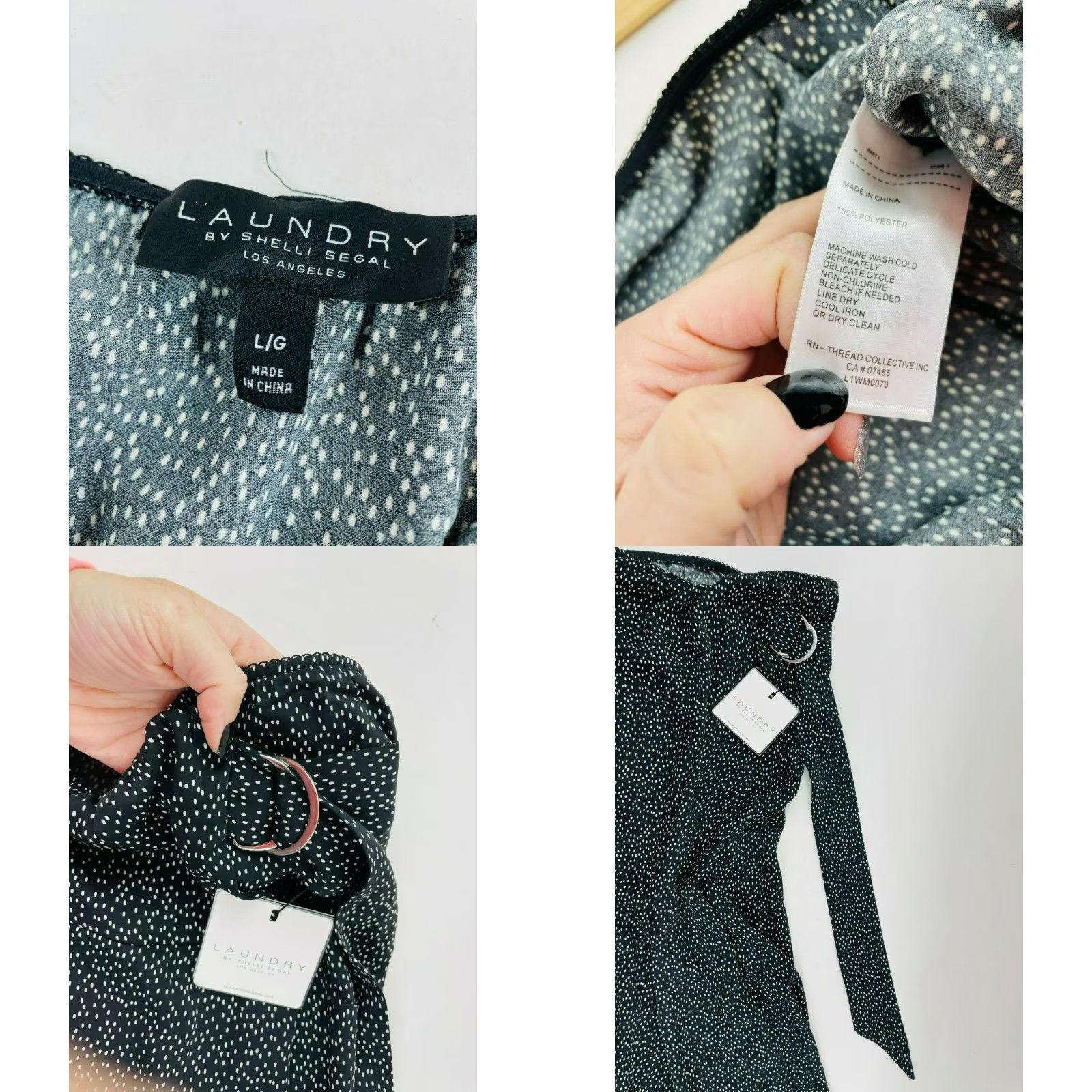 Laundry by Shelli Segal Laundry by Shelli Segal Skirt Women's Large Black White Polka Dots Midi A-Line NWT Free Return Mens? Wait no gender. Size 36" / US 14 / IT 50 - 8 Thumbnail
