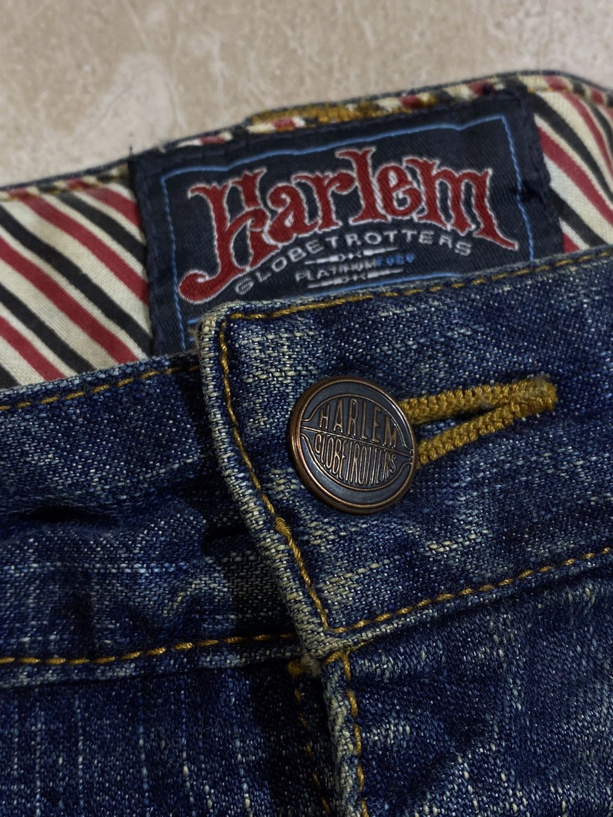 Fubu Crazy Y2K Platinum Fubu Jnco Style Globetrotters 34x34 Jeans Size US 34 / EU 50 - 16 Thumbnail