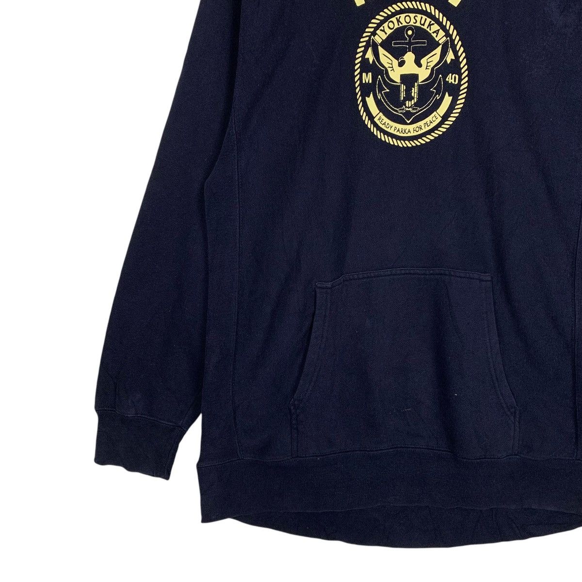 Japanese Brand Navy Yokosuka Ready Parka For Peace Hoodie Size US XL / EU 56 / 4 - 3 Thumbnail