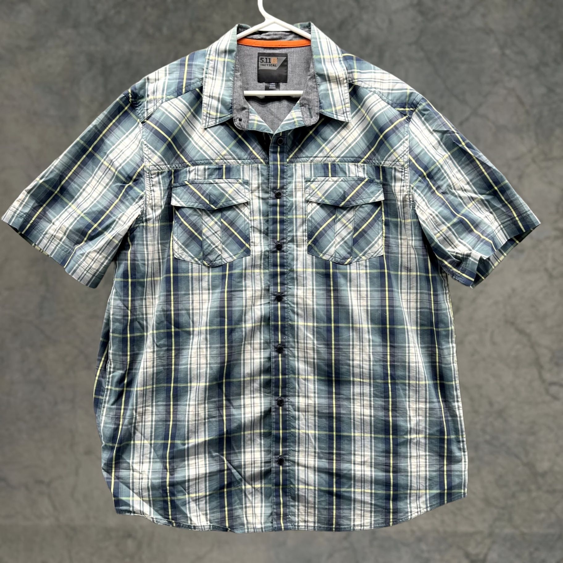 Vintage 5.11 Tactical Shirt Men Large Blue Plaid Button-Down Pocket Shirt Size US L / EU 52-54 / 3 - 1 Thumbnail