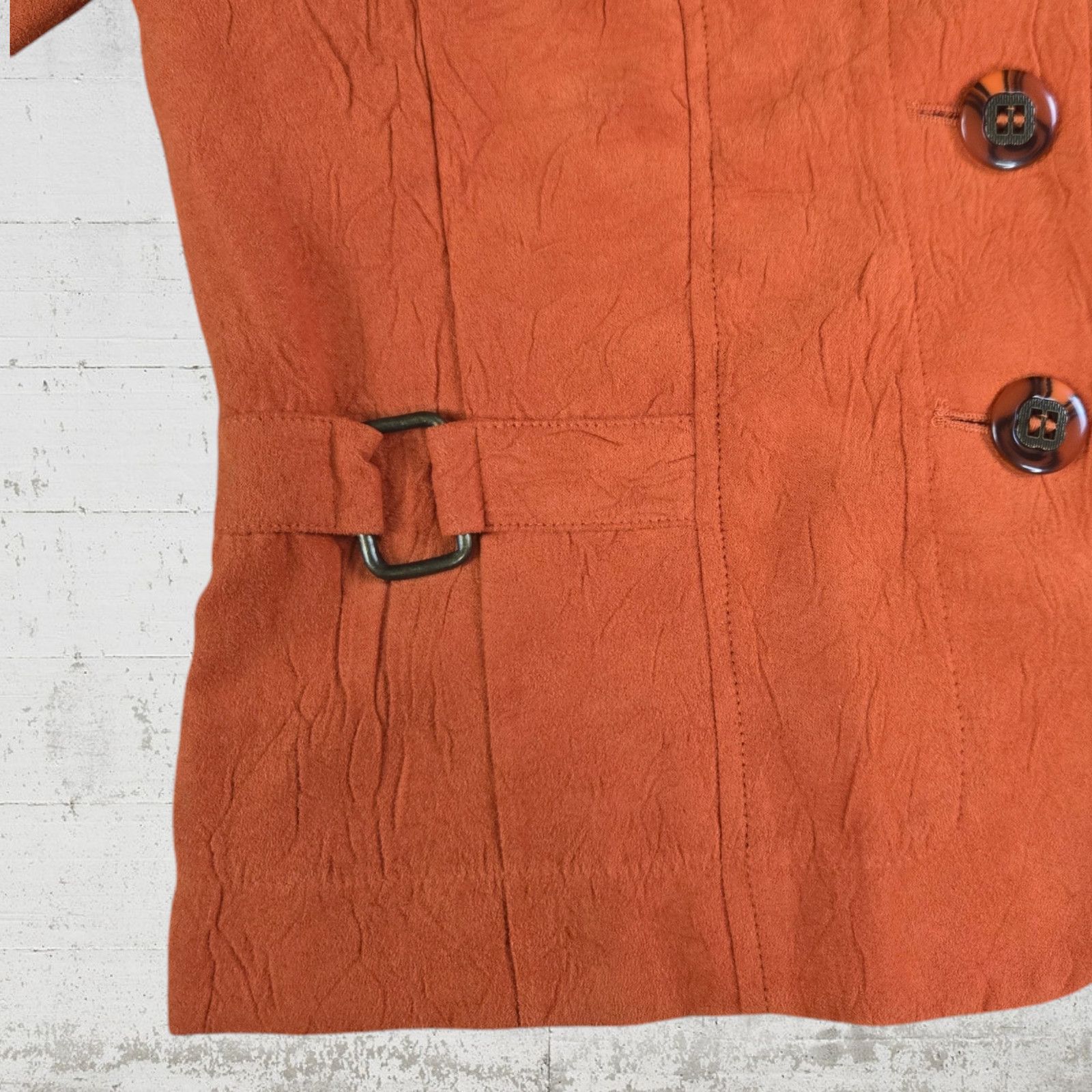 Vintage Vintage Orange Faux Suede 90s Jacket Size Small Size S / US 4 / IT 40 - 4 Thumbnail