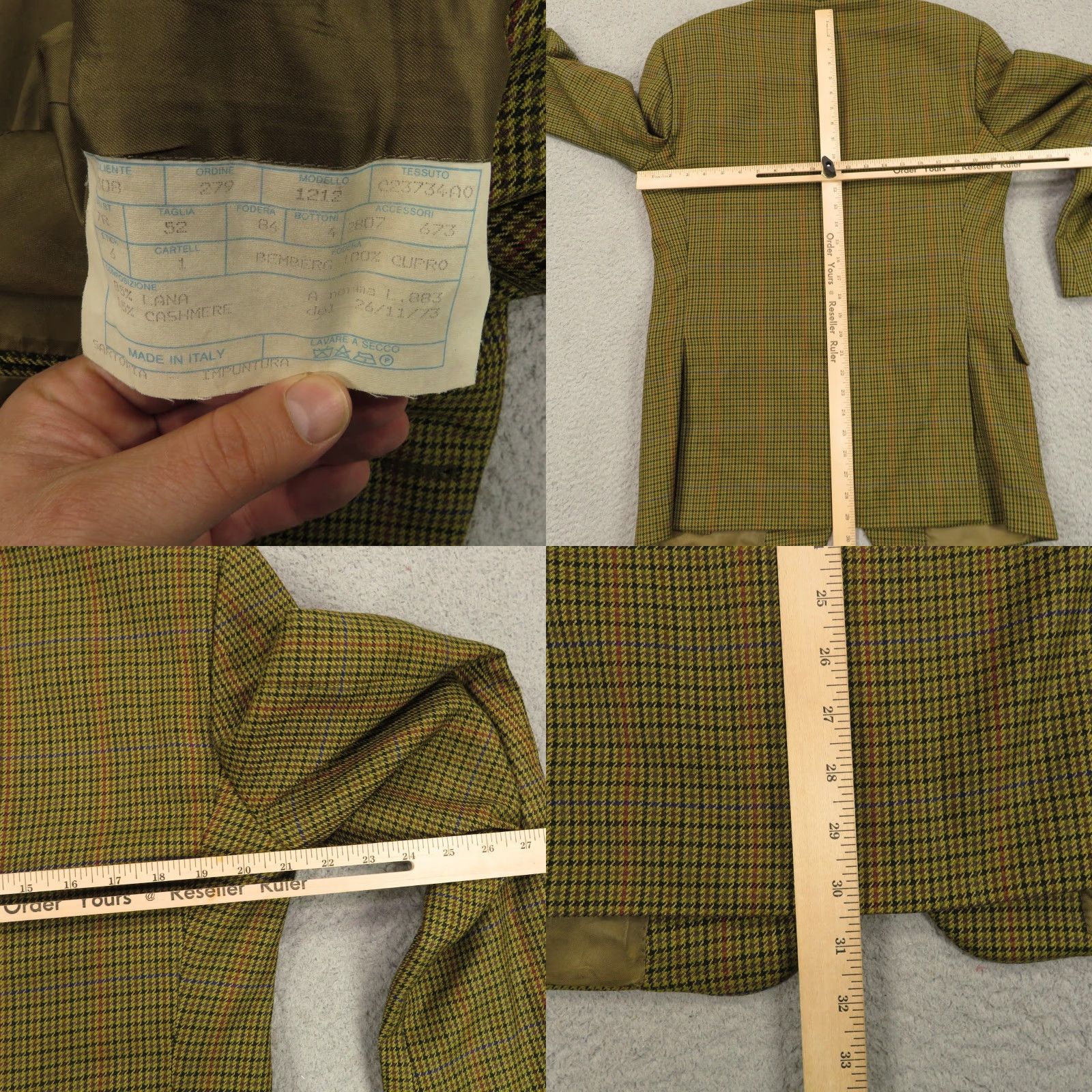 Loro Piana Loro Piana Sport Coat 42R Green Glen Check Plaid Wool Cashmere Jacket Blazer Men Regular Notch Lapel Size 42R - 9 Thumbnail