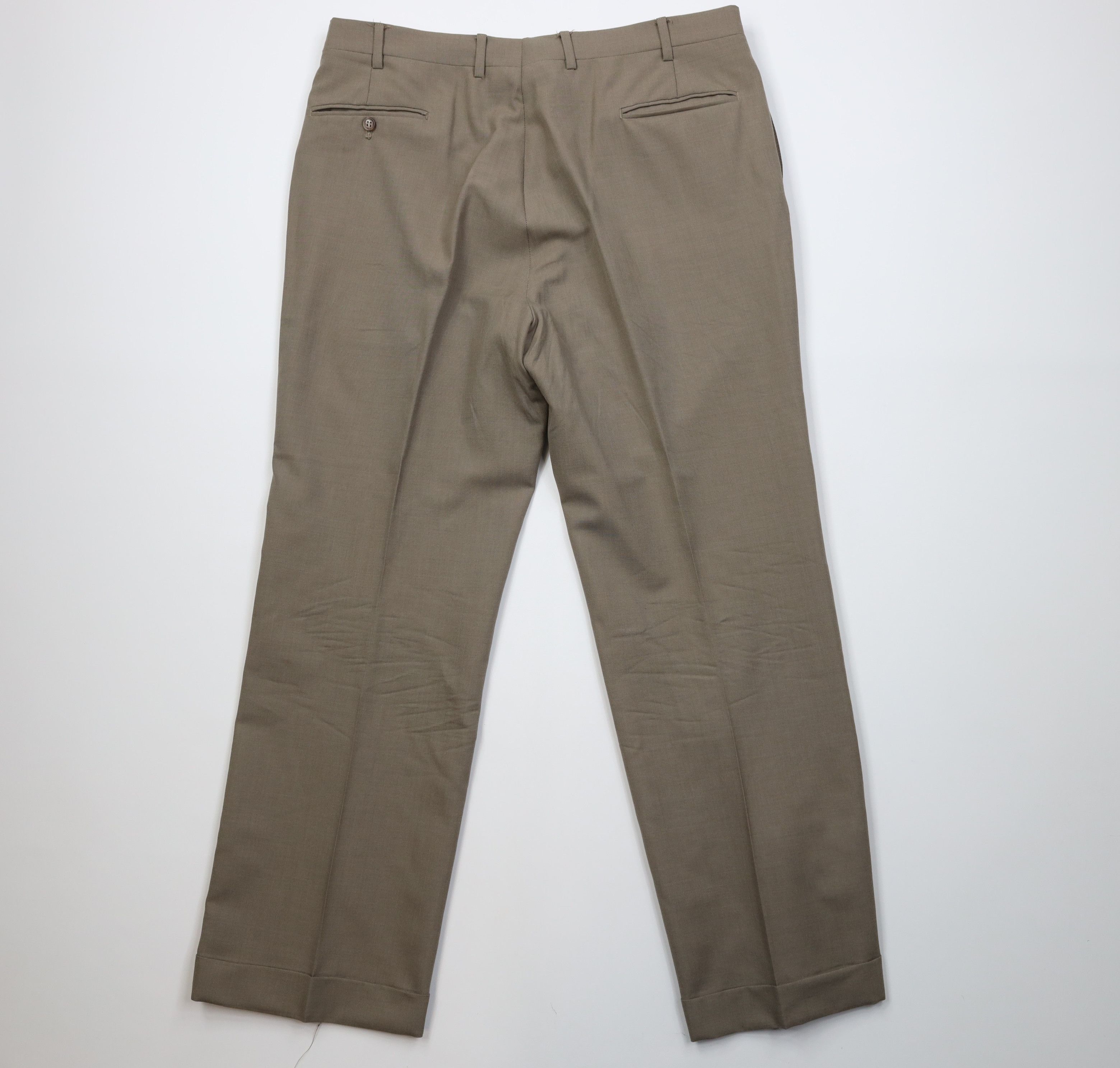 Jos. A. Bank Vintage 90s Jos A Bank Wool Knit Wide Leg Chino Pants USA Size US 38 / EU 54 - 13 Thumbnail