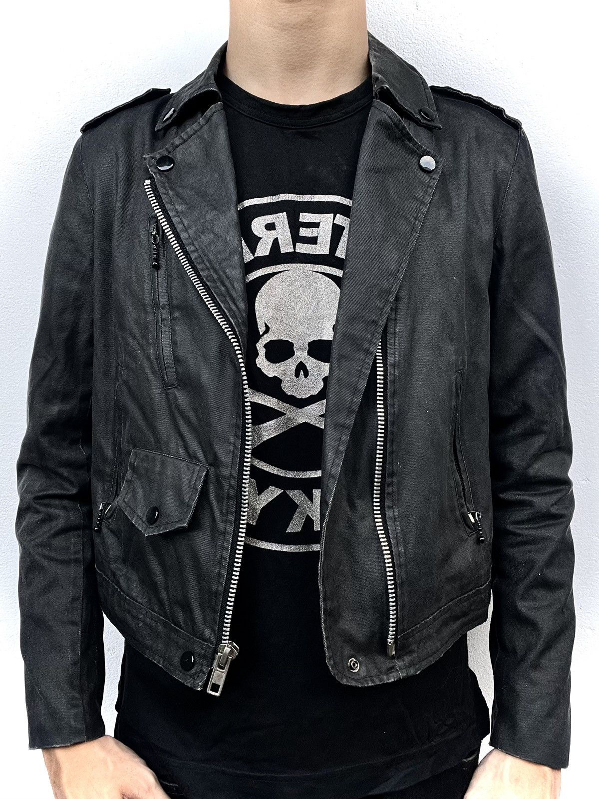 Lad Musician 2000s Lad Musician Wax Biker Jacket Size US M / EU 48-50 / 2 - 2 Thumbnail