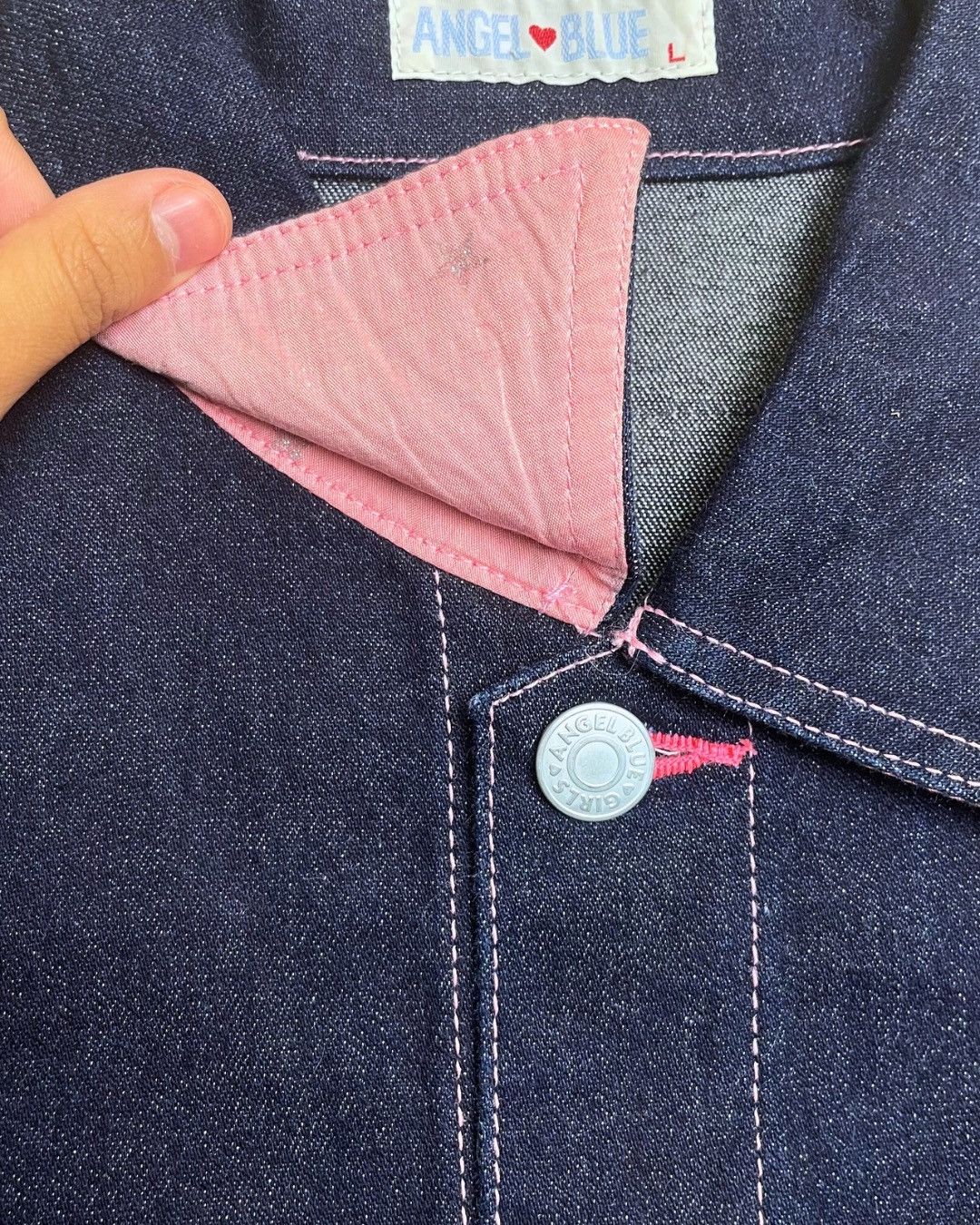Angel Blue Angel Blue Pink Cuff Denim Jacket Size S / US 4 / IT 40 - 4 Thumbnail