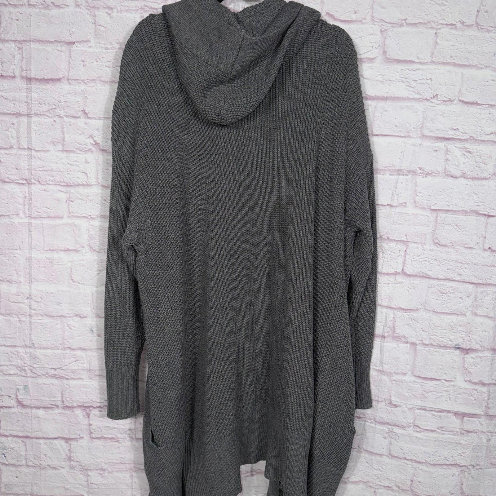 Elie Tahari Tahari Women's 3X Plus Size Hooded Open Front Cardigan Size 3XL / US 20-22 - 7 Thumbnail