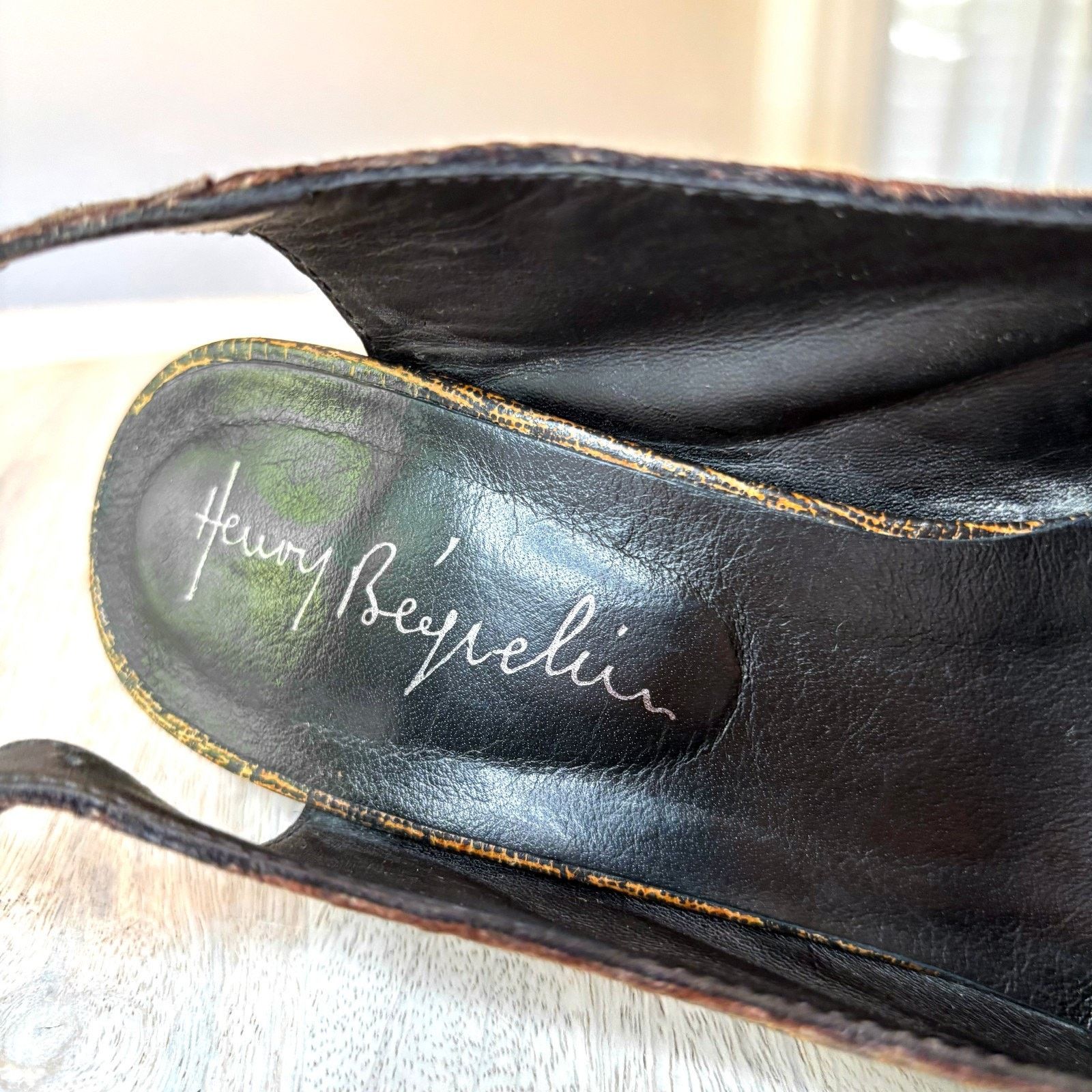 HENRY BEGUELIN Henry Beguelin Slingback Heels Leather Italy Size 9.5 Boho Size US 9.5 / IT 39.5 - 8 Thumbnail