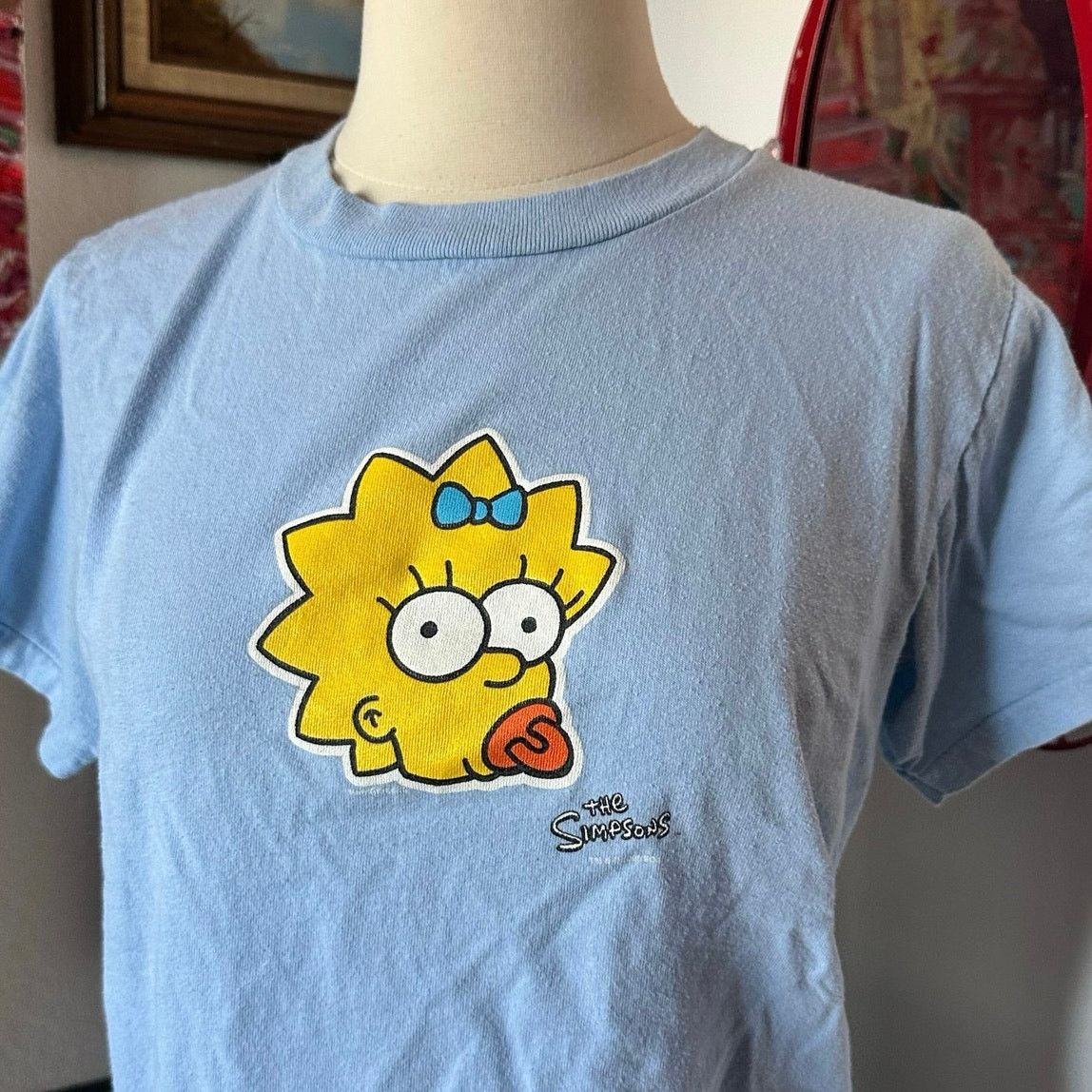 Changes changes simpsons maggie baby blue graphic short sleeve shirt Size L / US 10 / IT 46 - 2 Thumbnail