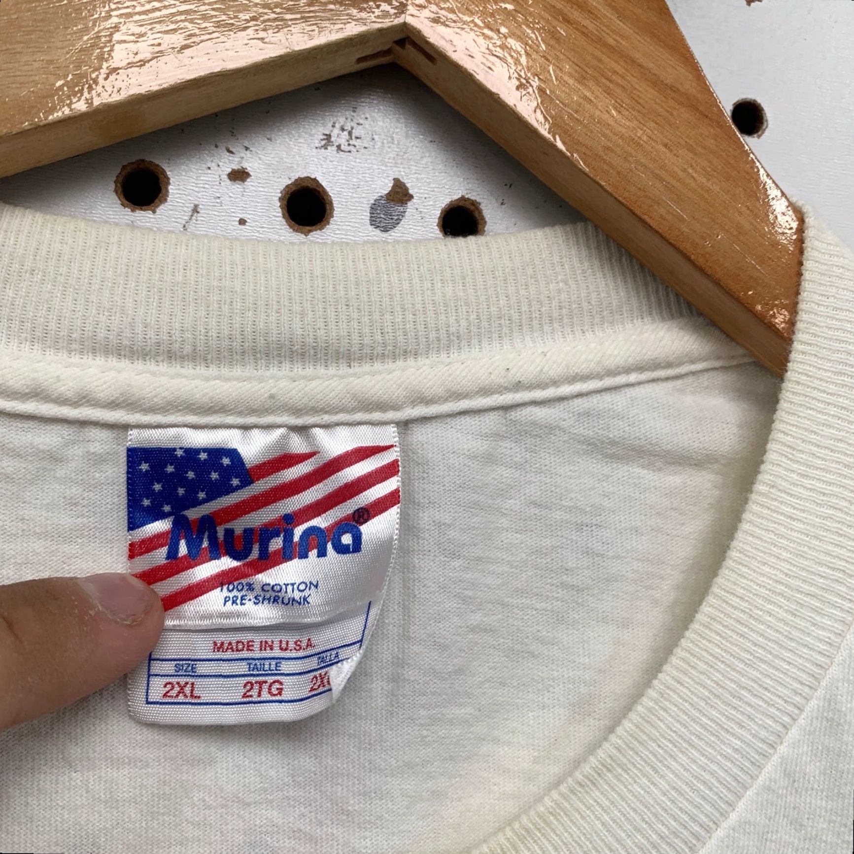 Vintage VINTAGE Murina Oak Lawn Motorcycle Shirt Mens 2XL Sleeveless White Crew Neck 2000s Bike Show Mens Size US XXL / EU 58 / 5 - 5 Thumbnail