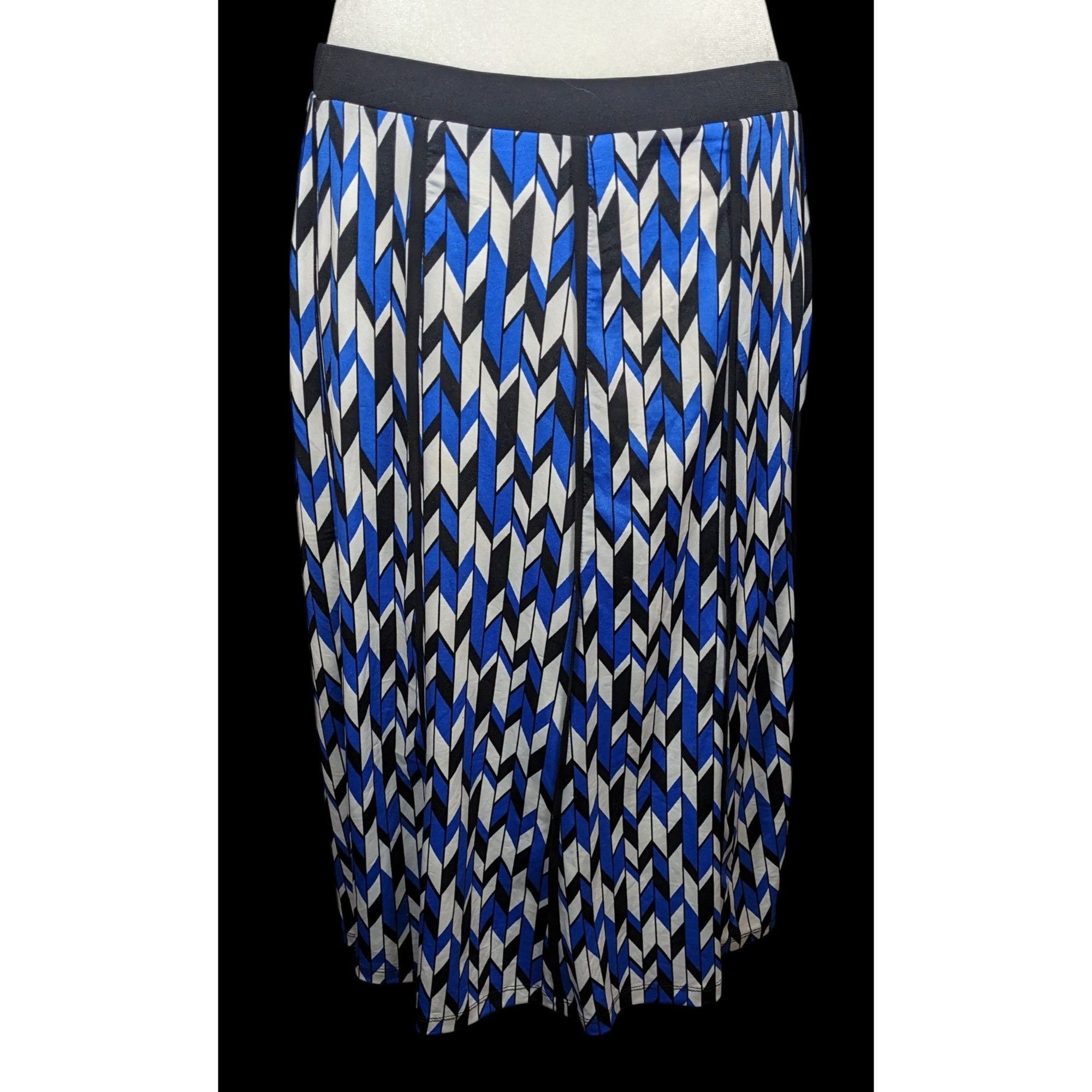 Other NYCC Blue White And Grey Geometric Print Skirt Size 30" / US 8 / IT 44 - 1 Thumbnail