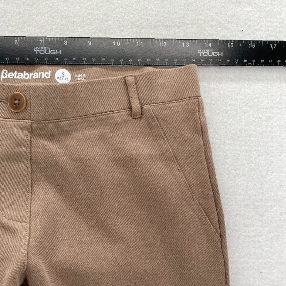 Vintage Betabrand Dress Pants Women's PS Brown Stretch Knit Pull On Casual Career Pants Size 26" / US 2 / IT 38 - 6 Thumbnail