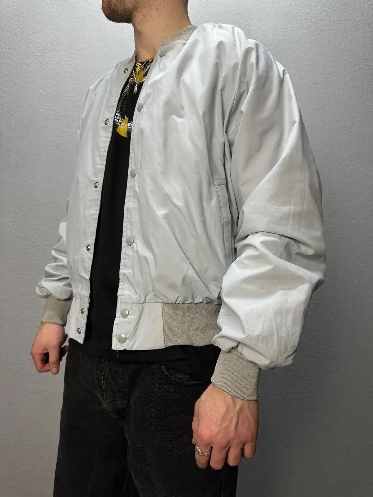 Chalk Line × Vintage Vintage Chalk Line nylon bomber Y2K Blue Satin Bomber Jacket Size US M / EU 48-50 / 2 - 9 Thumbnail