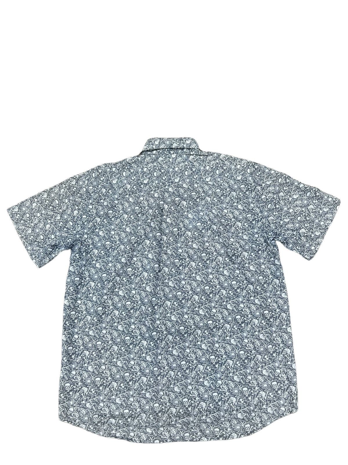 Stussy Vintage Stussy Full Printed Skull Skeleton Button Shirt Size US M / EU 48-50 / 2 - 2 Thumbnail