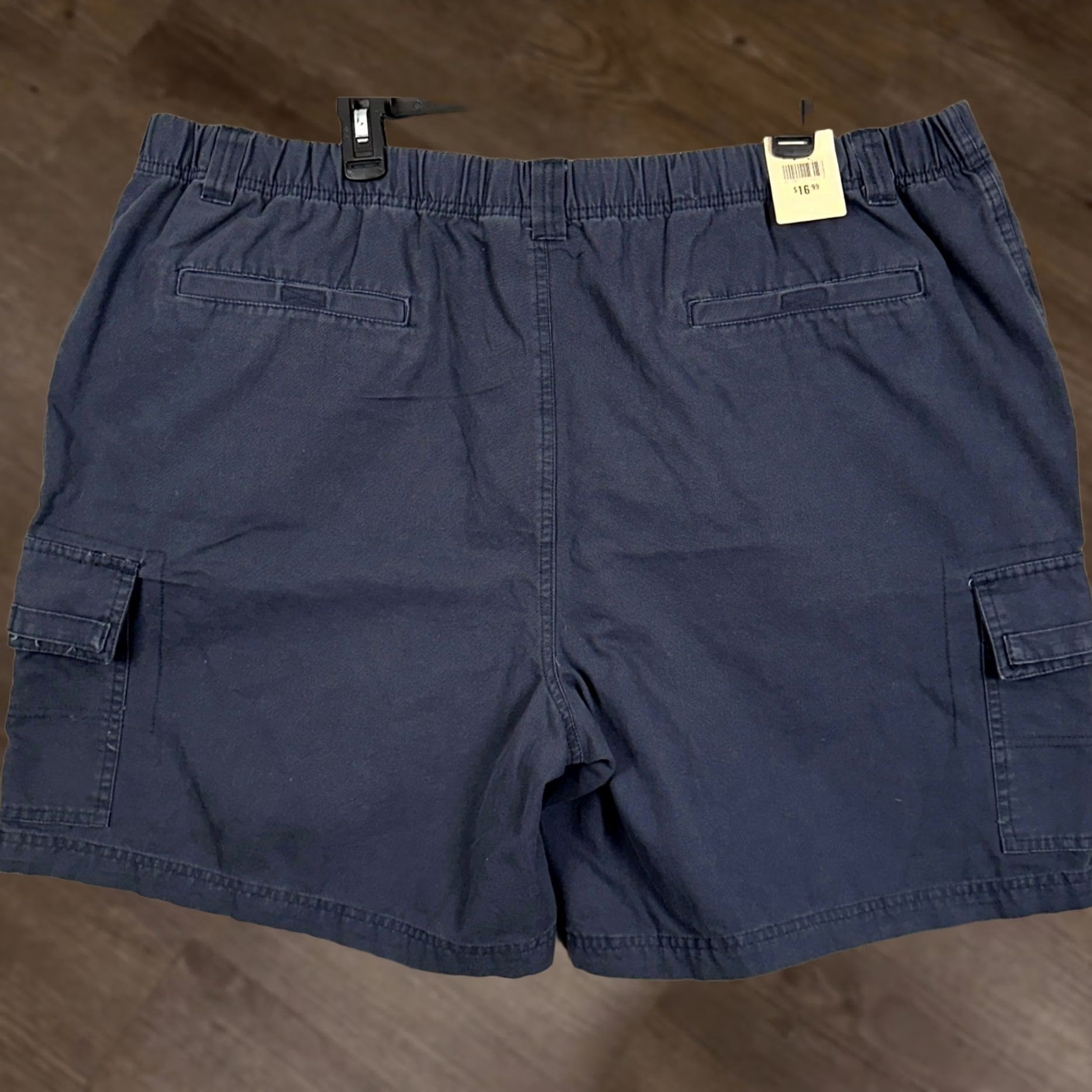 Cherokee Cherokee Cargo Shorts Blue 2XL Elastic Waist Belted Men Casual Outdoor Comfort Size US 41 - 1 Thumbnail