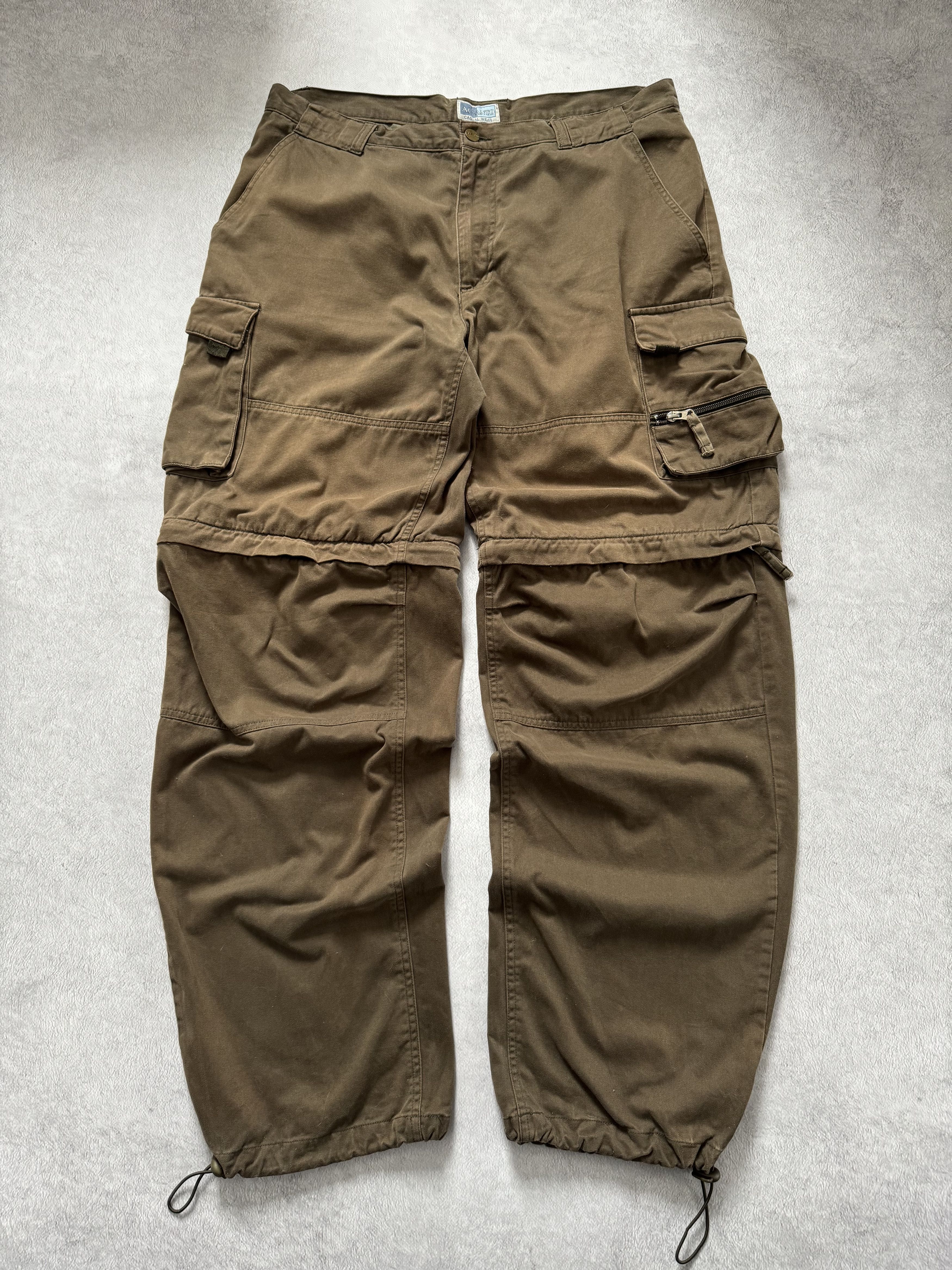 Japanese Brand Crazy Vintage Y2K Brown Faded Baggy Cargo Pants Size US 36 / EU 52 - 1 Thumbnail