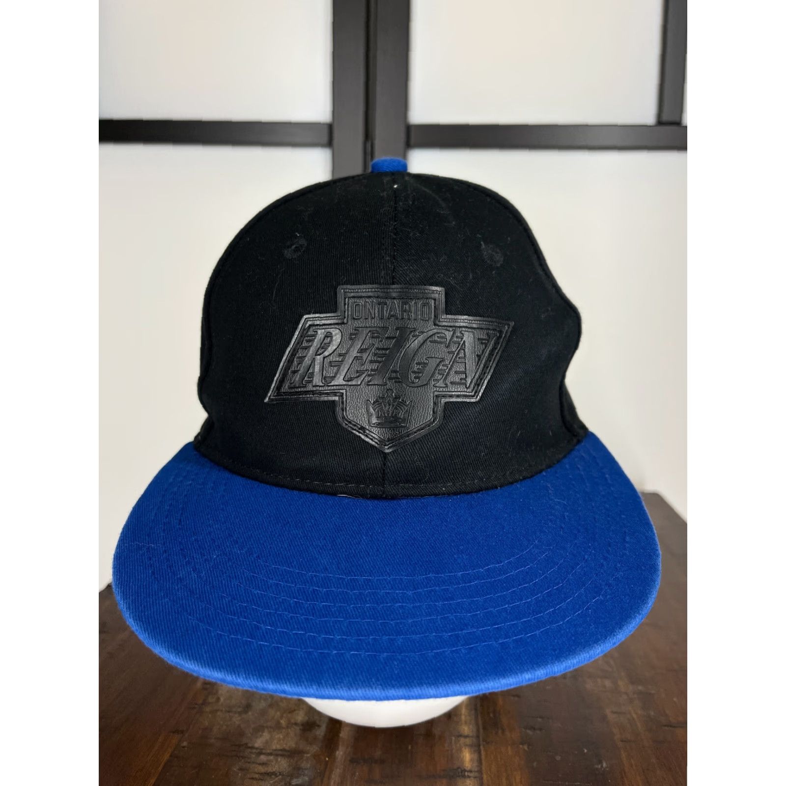 Vintage Melonwear Hat Cap Snap Back Adult OS Blue Black 100% Cotton AHL Melonwear Size ONE SIZE - 2 Thumbnail