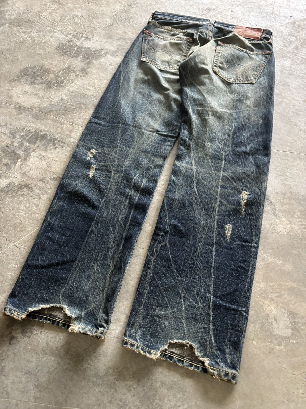 Edwin edwin distressed japanese denim studded skull punk sashiko Size US 28 / EU 44 - 22 Thumbnail