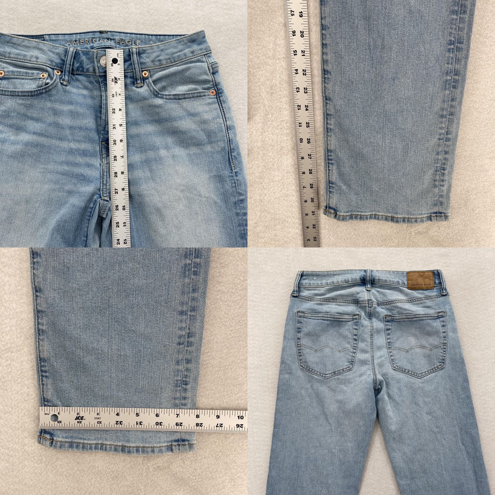 Vintage American Eagle Jeans Mens 28x32 Light Wash AirFlex+ Original Bootcut Stretch Size US 28 / EU 44 - 8 Thumbnail