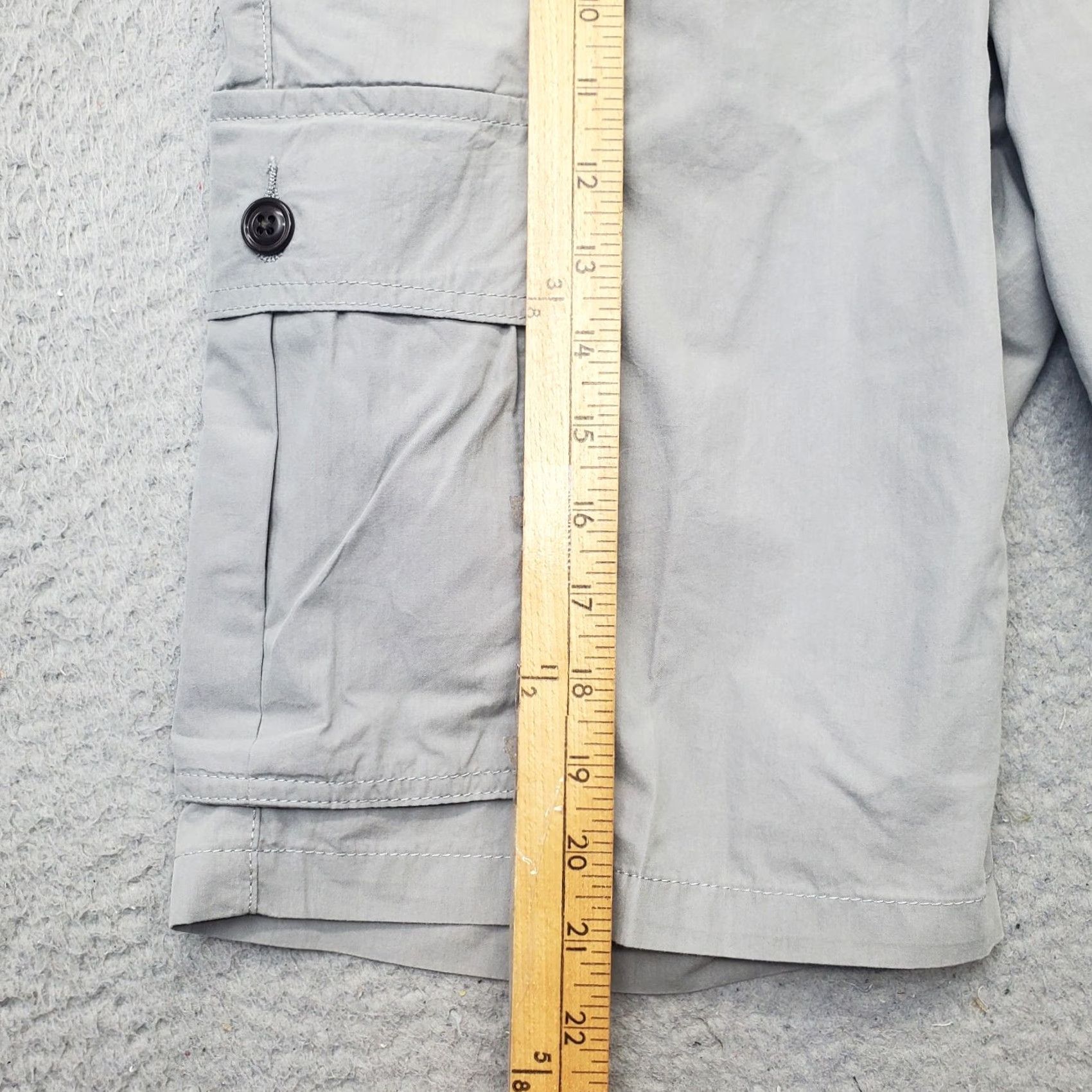 Dockers DOCKERS Mens Gray Classic Fit Flat Front Lightweight Cargo Pocket Shorts Size 30 Mens Size US 30 / EU 46 - 3 Thumbnail