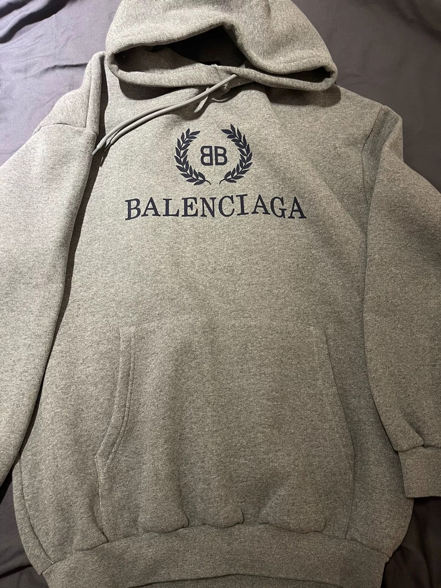 Balenciaga balenciaga gray hoodie with logo Size US S / EU 44-46 / 1 - 1 Thumbnail