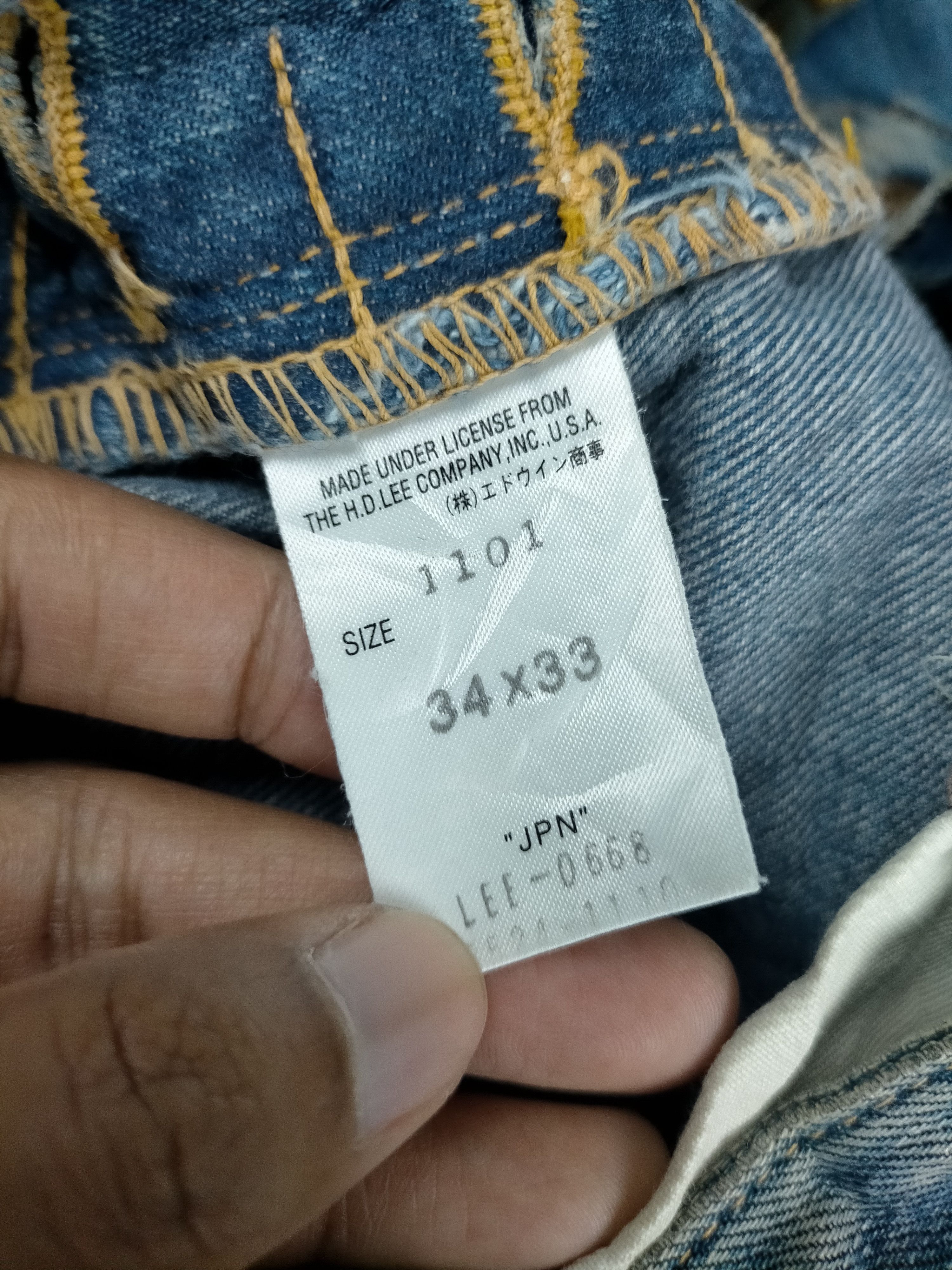 Lee 🔥 Vintage Lee Cowboy Selvedge Distressed Washed Jeans Size US 33 - 8 Thumbnail
