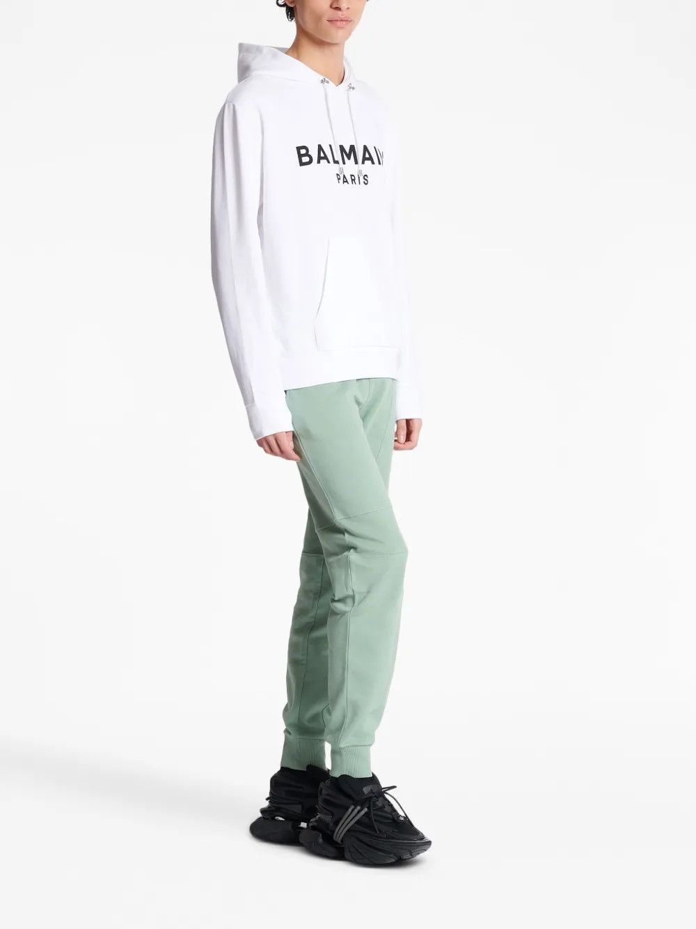 Balmain o1y0426 Logo Hoodie in White Size US XL / EU 56 / 4 - 3 Thumbnail